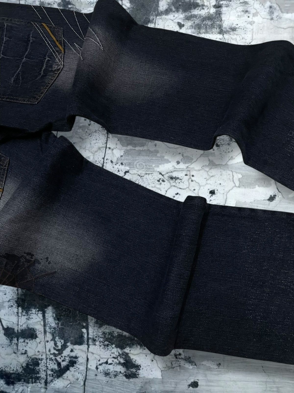 Japanese Brand Vintage Og 90s Japan Designer CEO Mad Punk Spider Web Denim Size US 30 / EU 46 - 15 Thumbnail