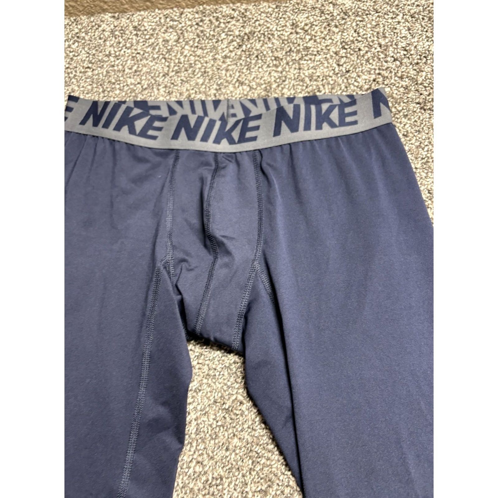Nike Nike Dri-Fit Compression Layer Training Pants Men Medium Navy Blue Size US 31 - 2 Thumbnail