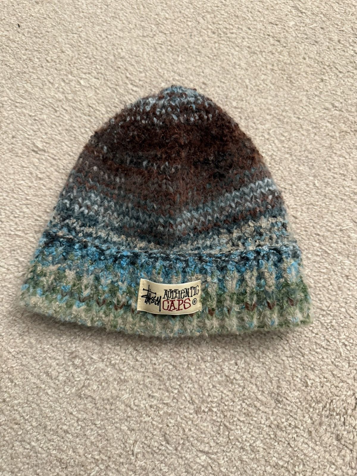 Stussy Stussy Skullcap Textured Yarn (Blue Multi) Size ONE SIZE - 3 Thumbnail