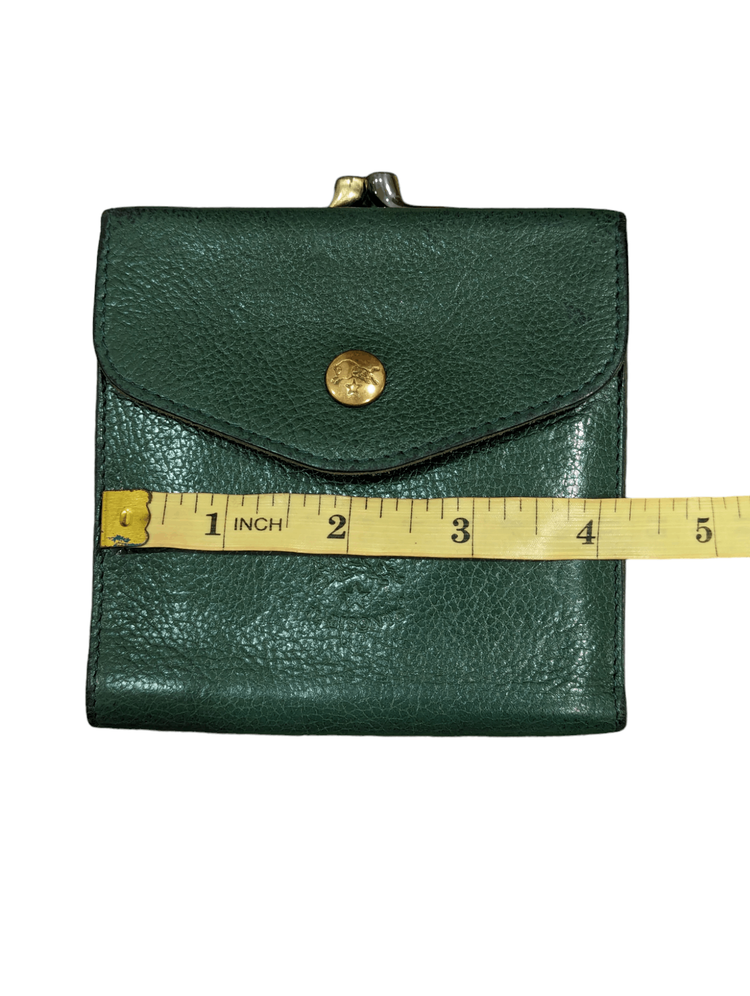 Il Bisonte Il Bisonte Purse Bi-fold Wallet Green Cowhide Size ONE SIZE - 13 Thumbnail