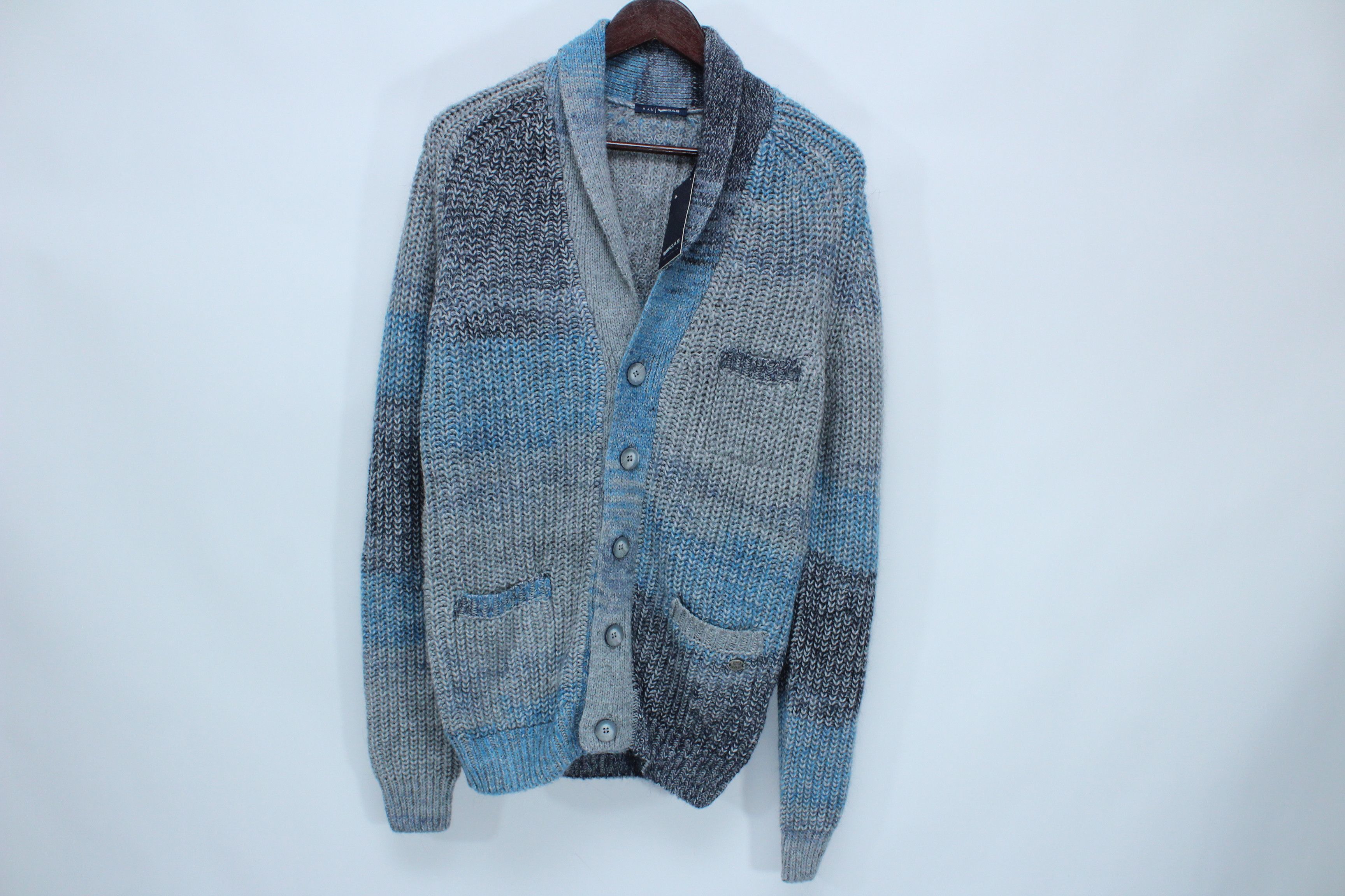 image of Gas Cardigan Sweater Mens Size L New Vintage