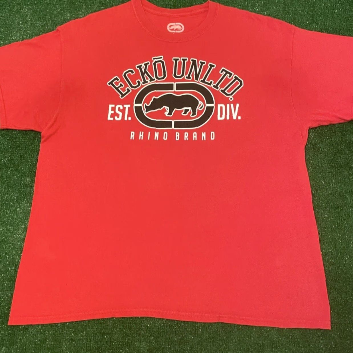 Ecko Unltd. VINTAGE Ecko Unltd Logo Shirt Mens XL T-Shirt 90s Grunge Hip Hop Punk Skater Red Black Logo Pattern Camouflage Short Sleeve Size US L / EU 52-54 / 3 - 3 Thumbnail