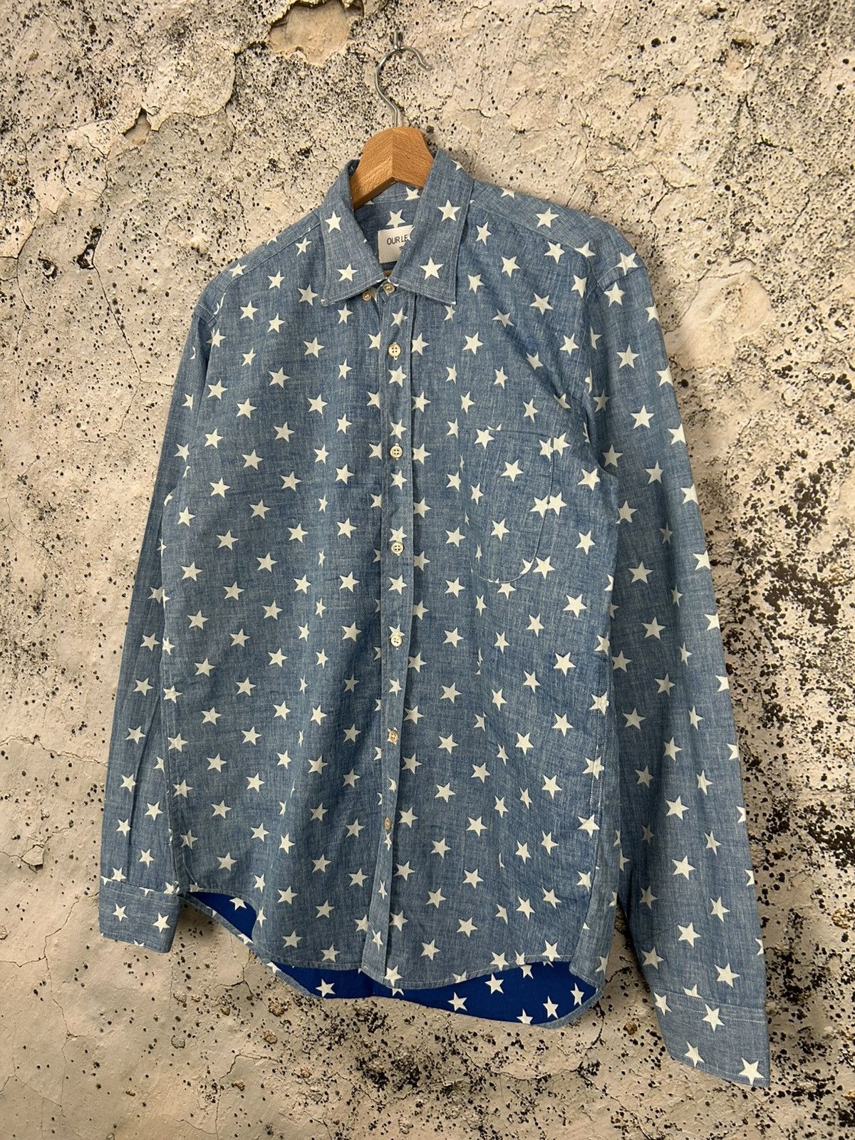 Our Legacy Our Legacy 1980-81 Stars Blue Shirt Designer Avant Garde Size US M / EU 48-50 / 2 - 2 Thumbnail