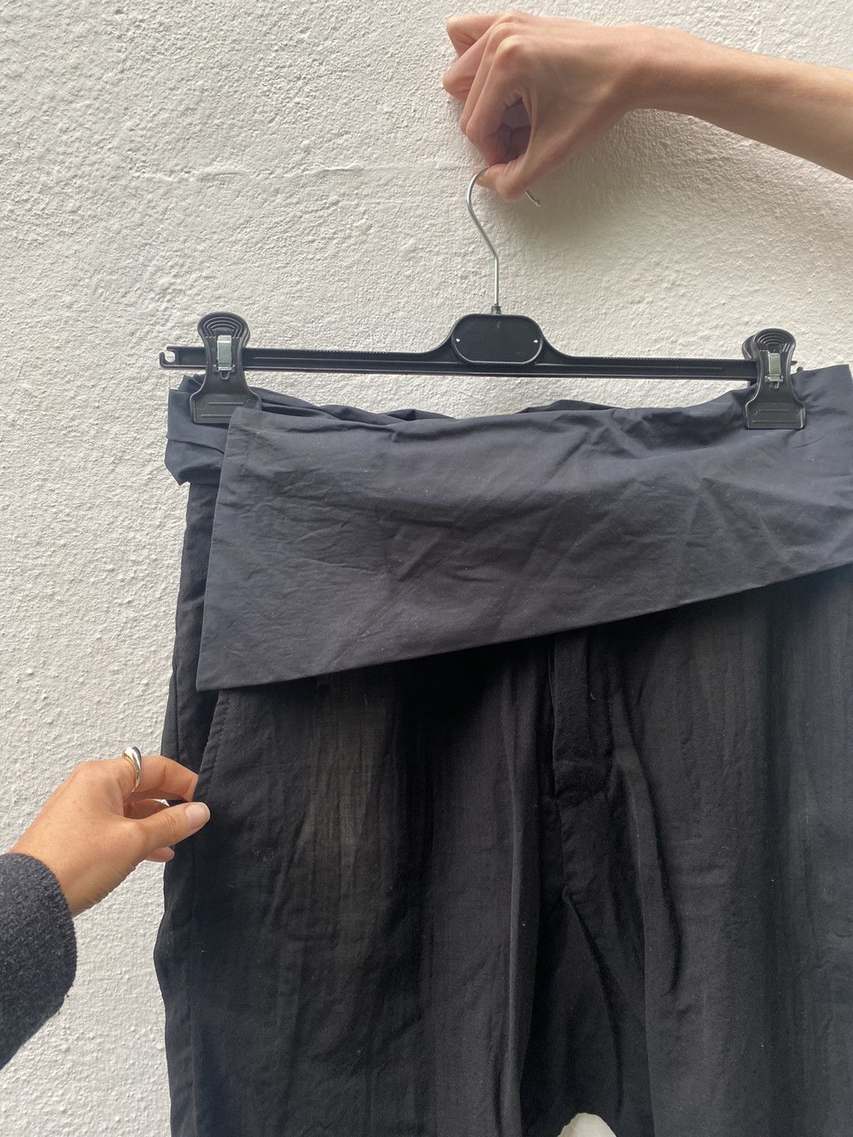 Rick Owens Drop Crotch Wool Cropped Trousers