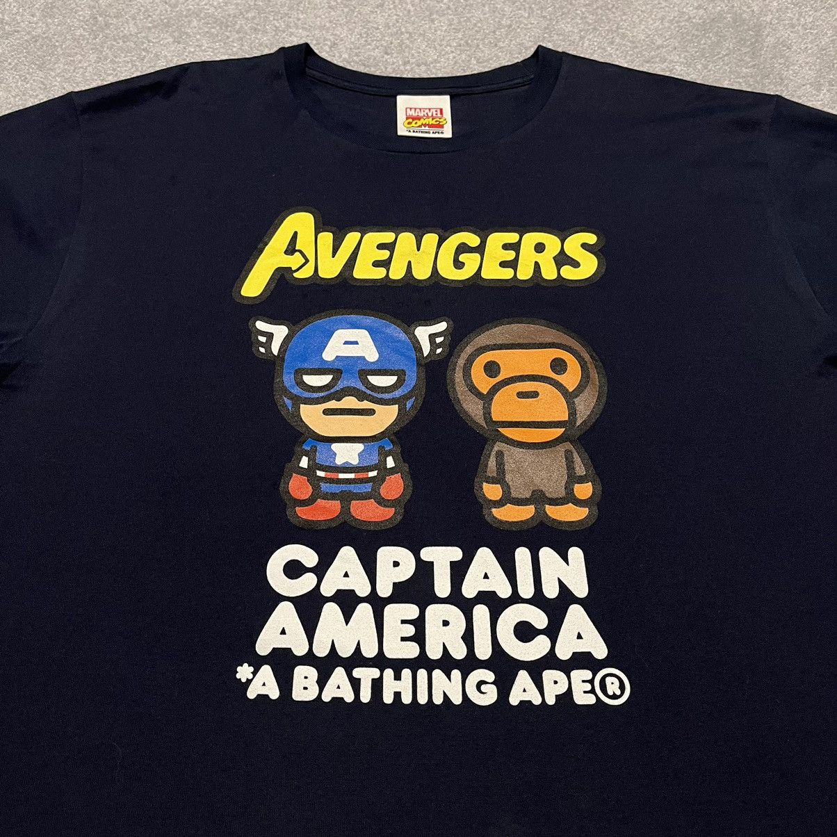 Bape A Bathing Ape Bape Marvel Captain America Baby Milo T Shirt