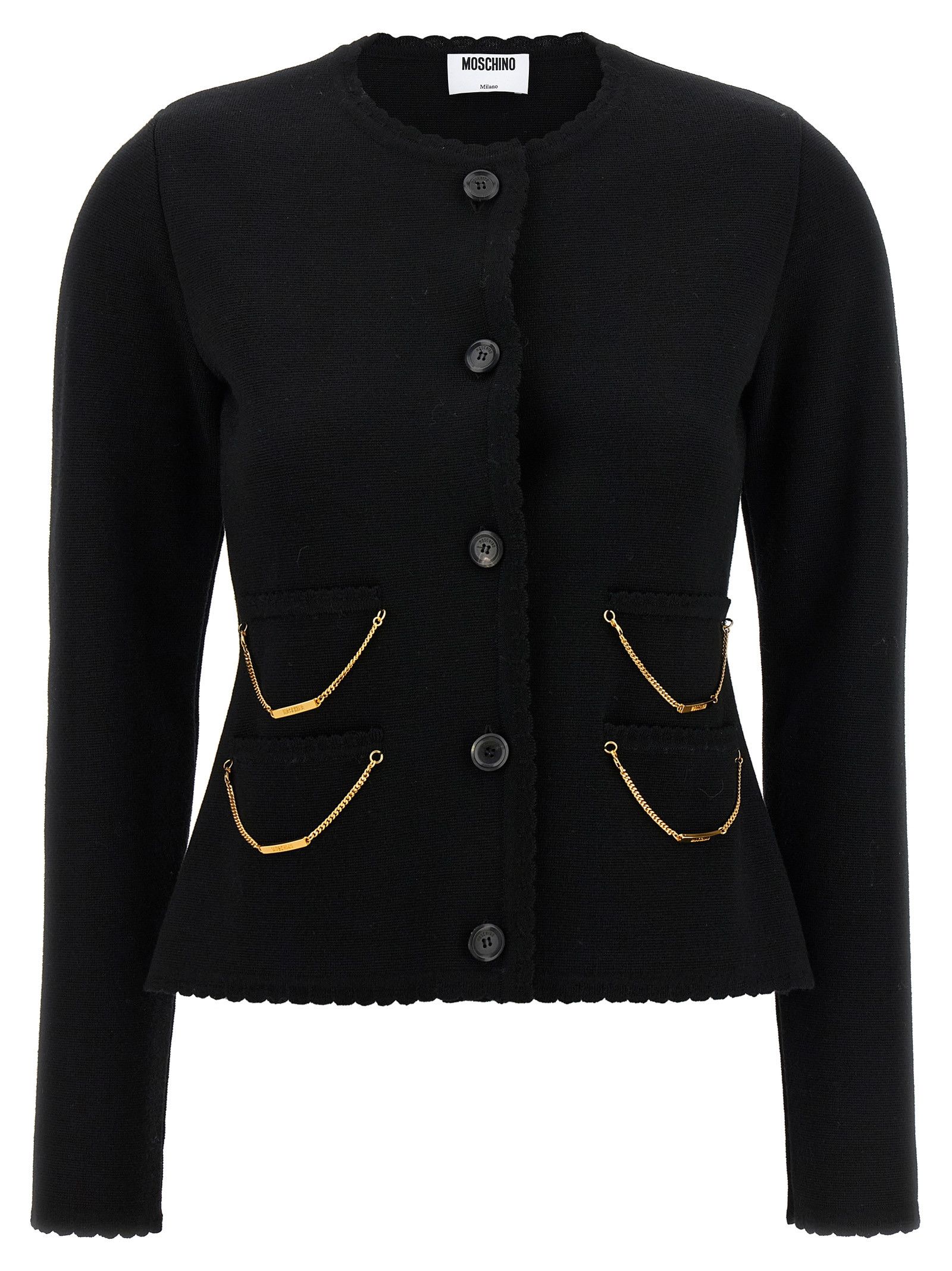 Moschino Chain Cardigan Size M / US 6-8 / IT 42-44 - 1 Thumbnail