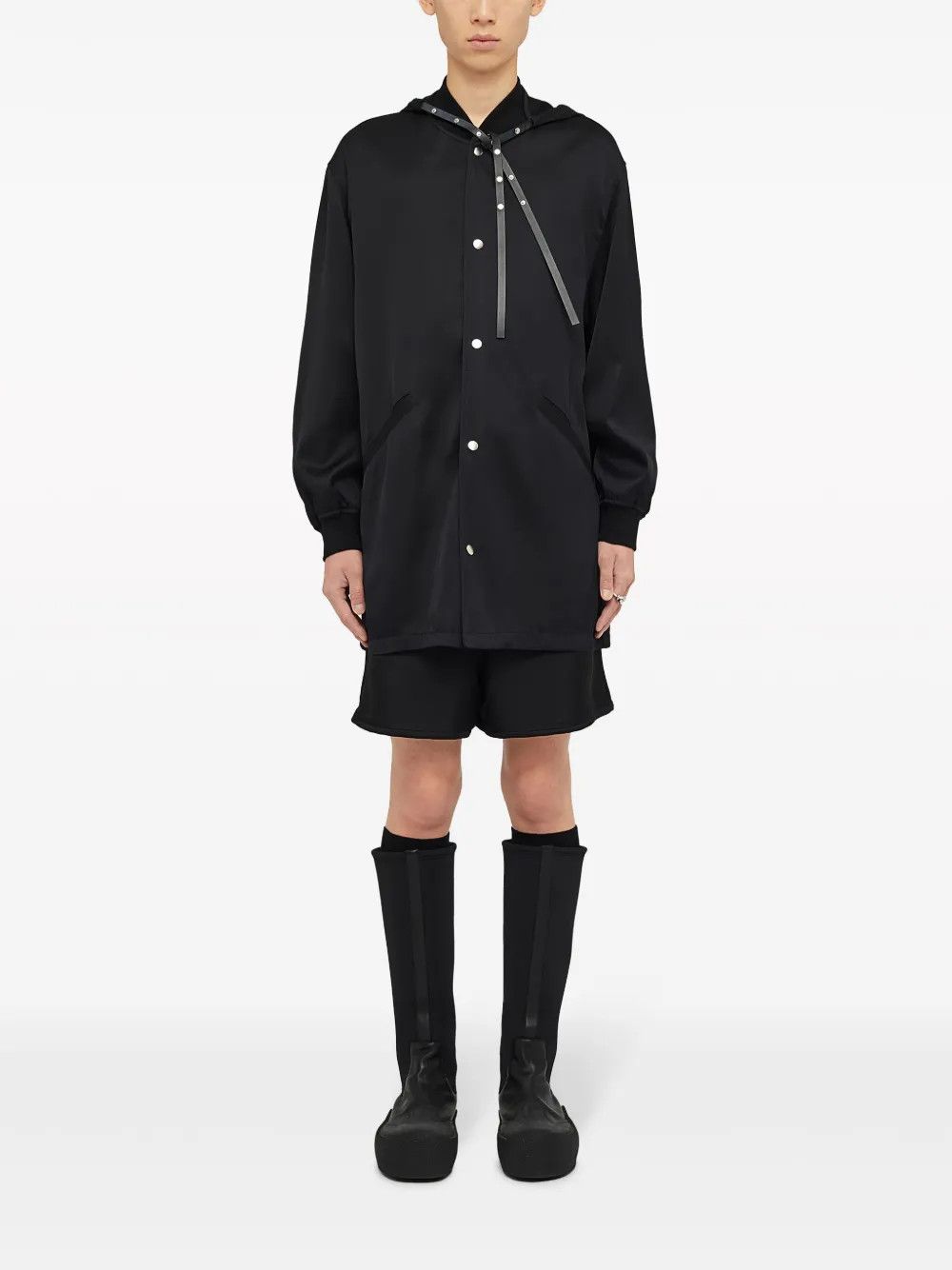 Jil Sander o1w1db10825 Bomber Jacket in Black Size US M / EU 48-50 / 2 - 2 Thumbnail