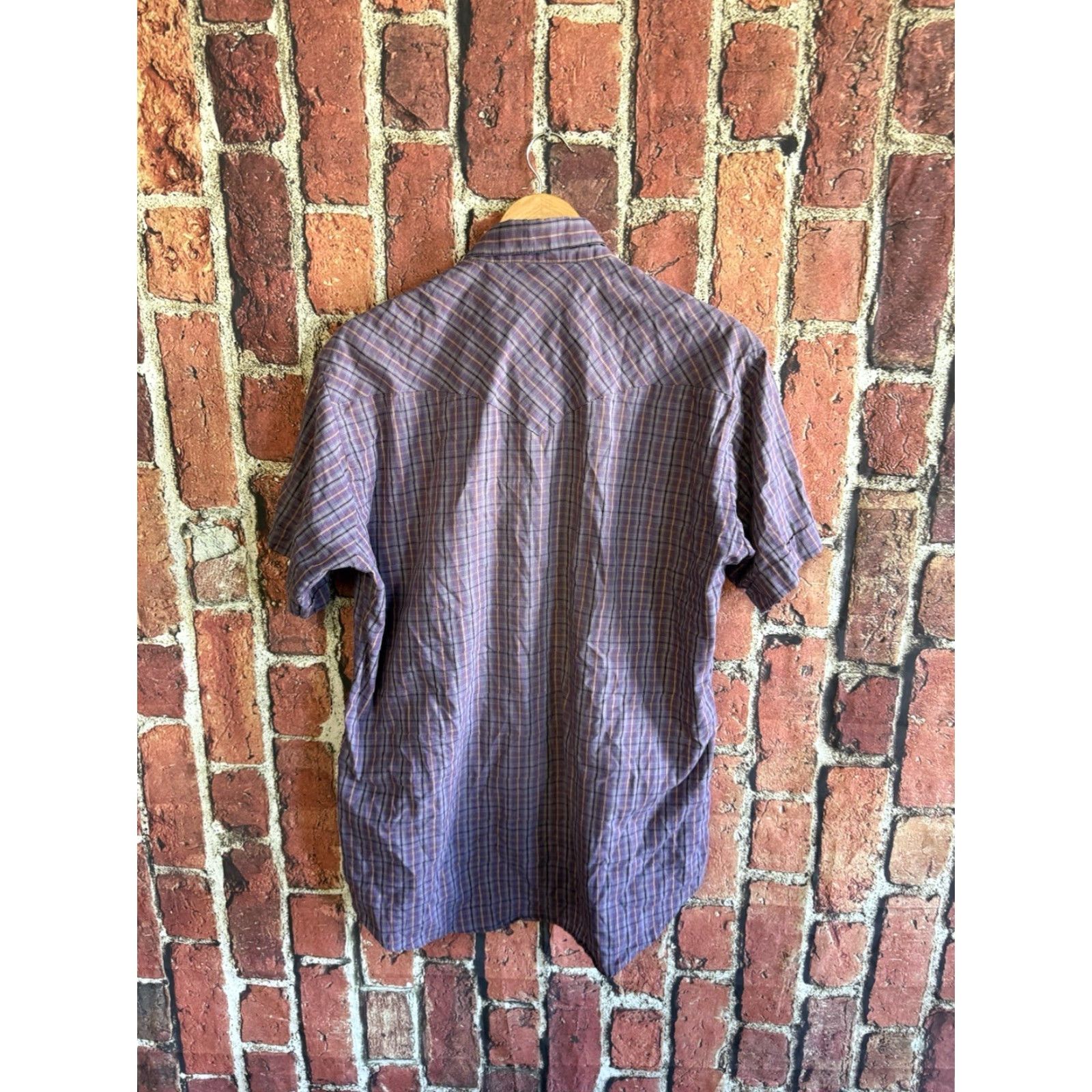 Vintage VINTAGE Ruddock Shirt Western Mens Purple Plaid Pearl Snap Shirt 17 Purple Mens Short Sleeve Button-Up Size US XL / EU 56 / 4 - 2 Thumbnail