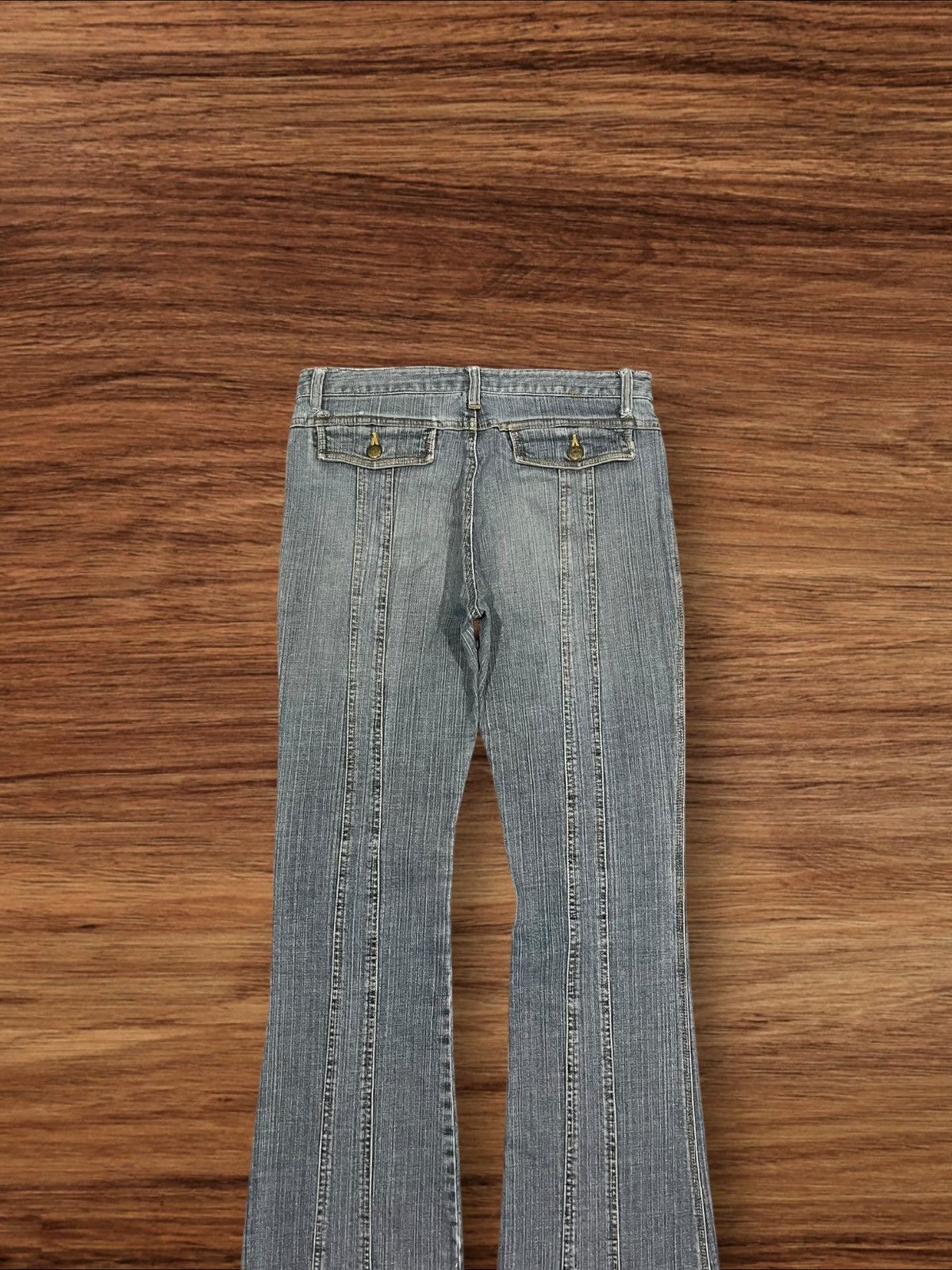If Six Was Nine Panel Stitched Y2K Cargo Inspired Pocket Bell Bottom Jeans Size US 30 / EU 46 - 7 Thumbnail