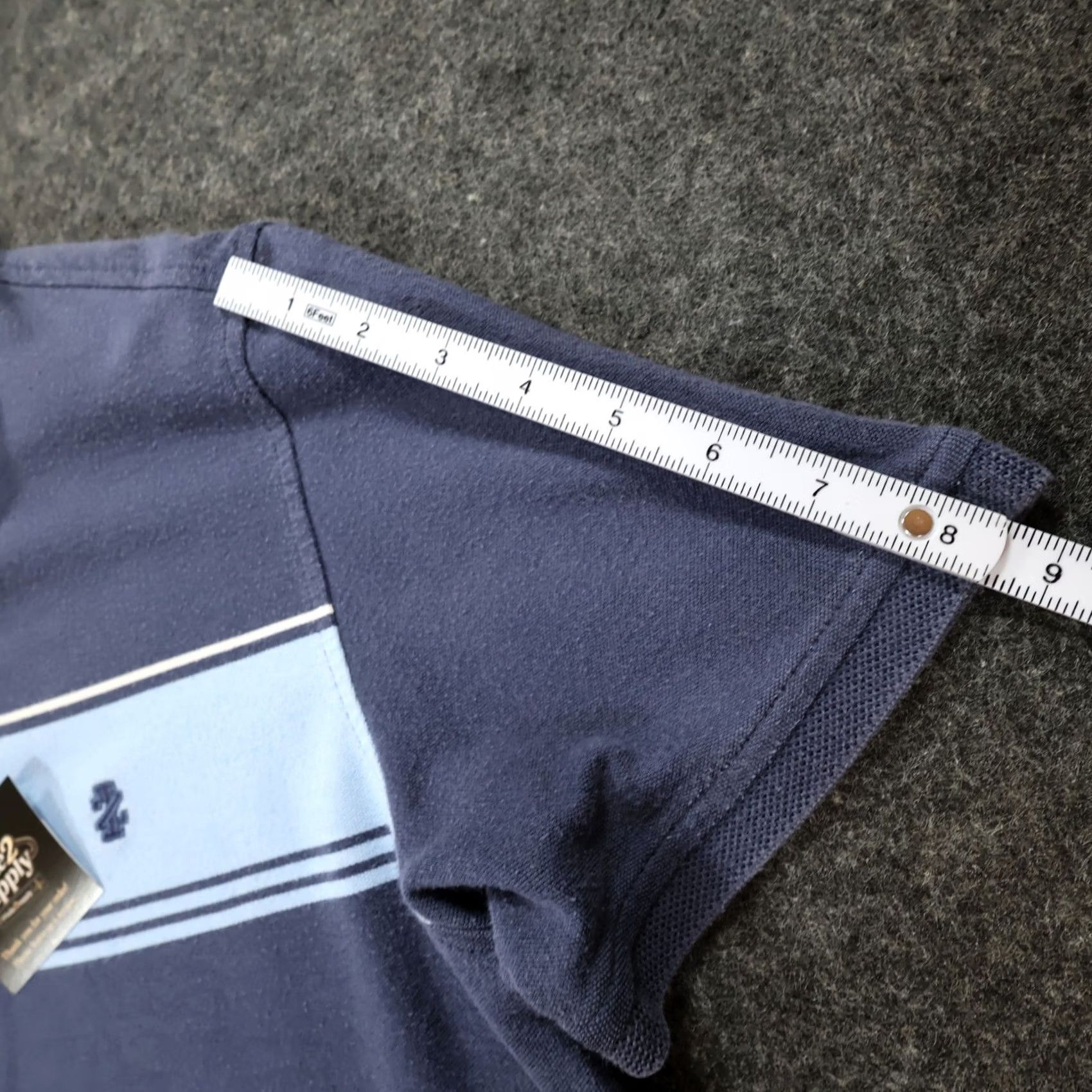 Izod IZOD Polo Shirt Mens Medium Blue Striped Stretch Advantage Performance Size US M / EU 48-50 / 2 - 4 Thumbnail