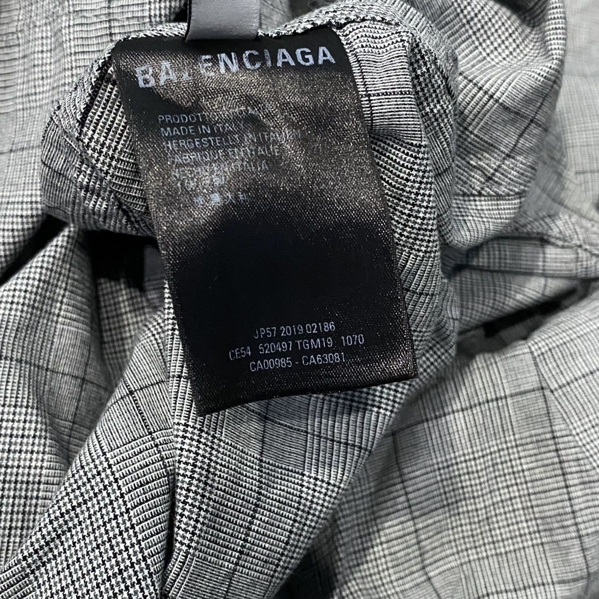 Balenciaga Balenciaga Back Logo Poplin Shirt Check Size XS / US 0-2 / IT 36-38 - 3 Thumbnail