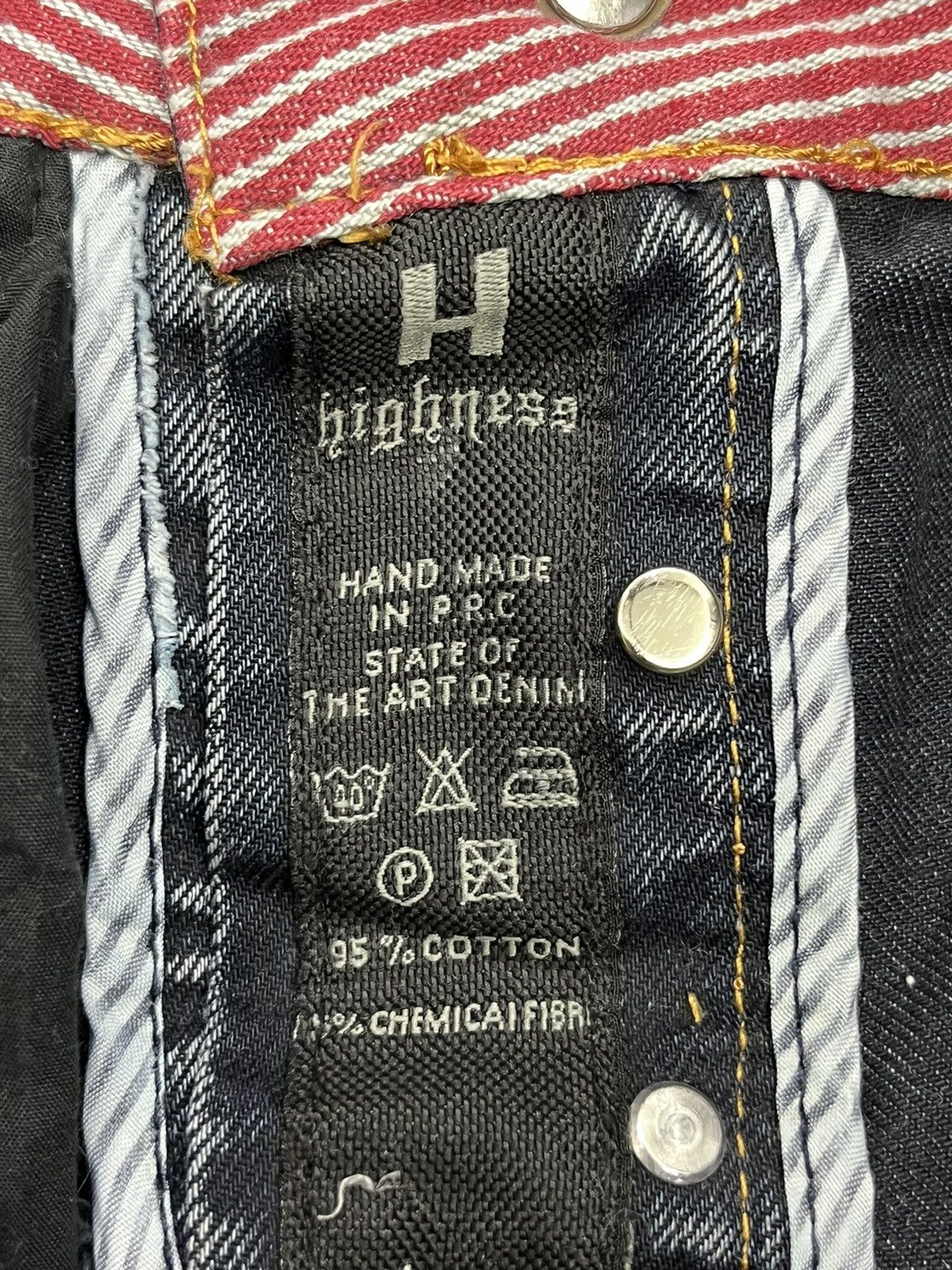 Other 🔥HIGHNESS Handmade Punk Grunge Boro Patchwork SlimFit Denim Size US 28 / EU 44 - 18 Thumbnail