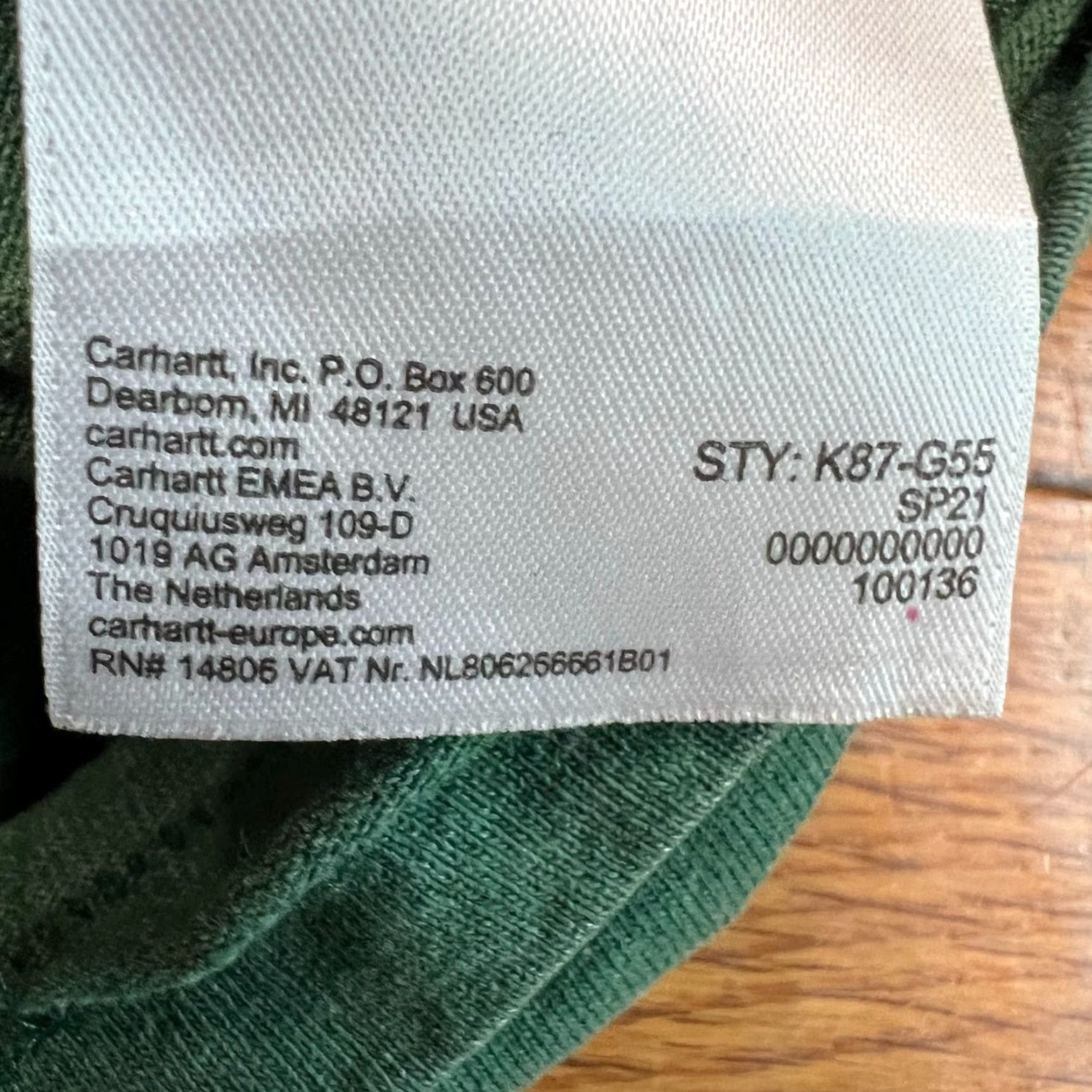 Carhartt Carhartt K87 Pocket T-Shirt Mens 4XL Green Short Sleeve Relaxed Fit Classic Outdoor Size US XXL / EU 58 / 5 - 7 Thumbnail