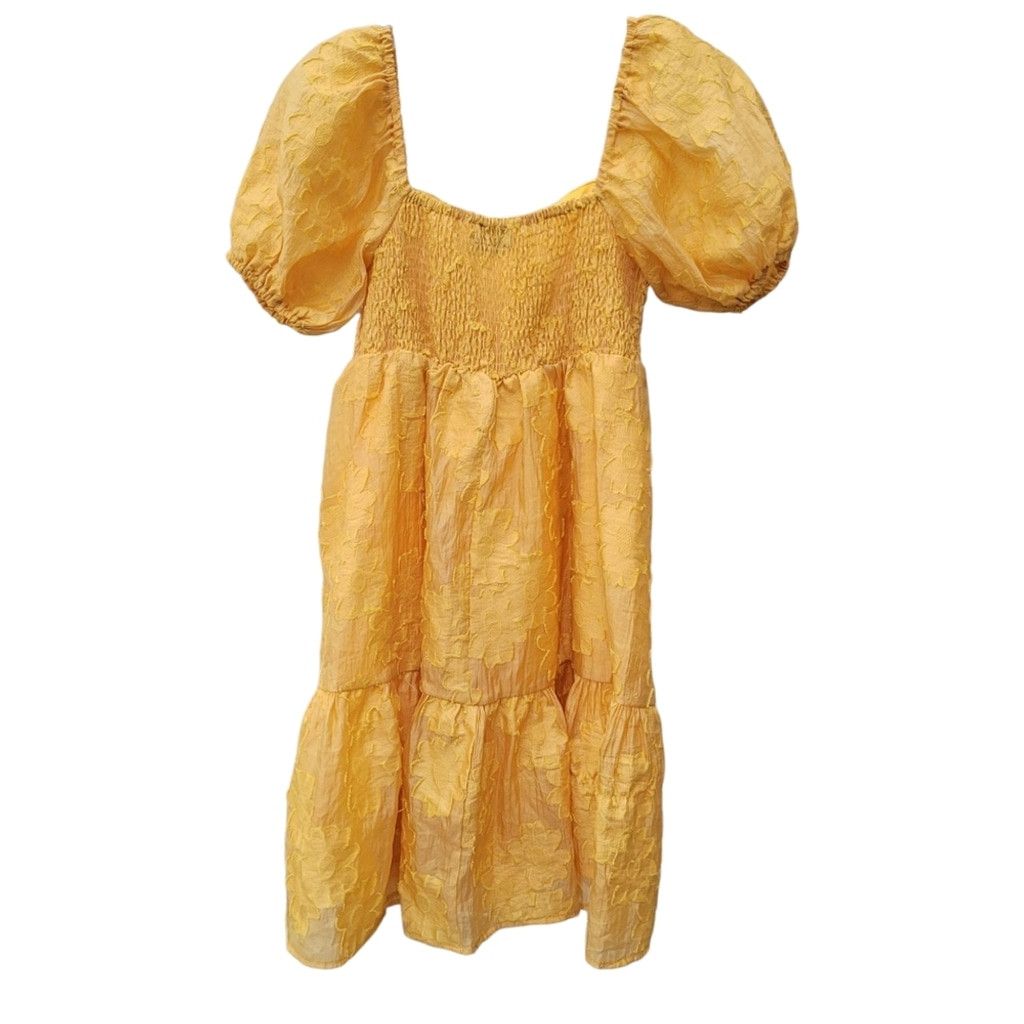 Other EUC Vici Picking Daisies Puff Sleeve Babydoll Mini Dress Size XS / US 0-2 / IT 36-38 - 9 Thumbnail