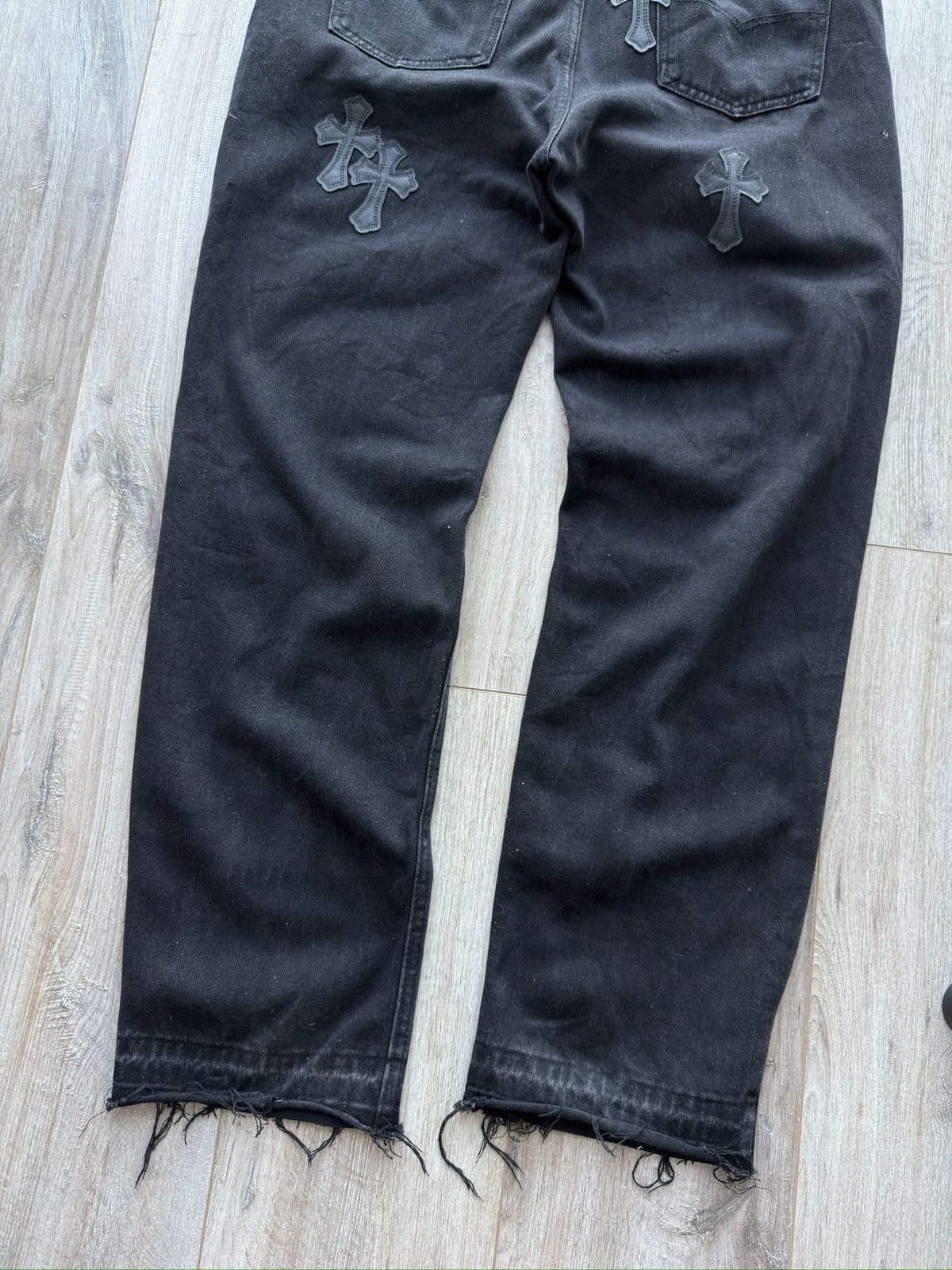 Other Gothic Chrome Patch Jeans Heards Y2K Streetwear Distressed Size US 33 - 9 Thumbnail