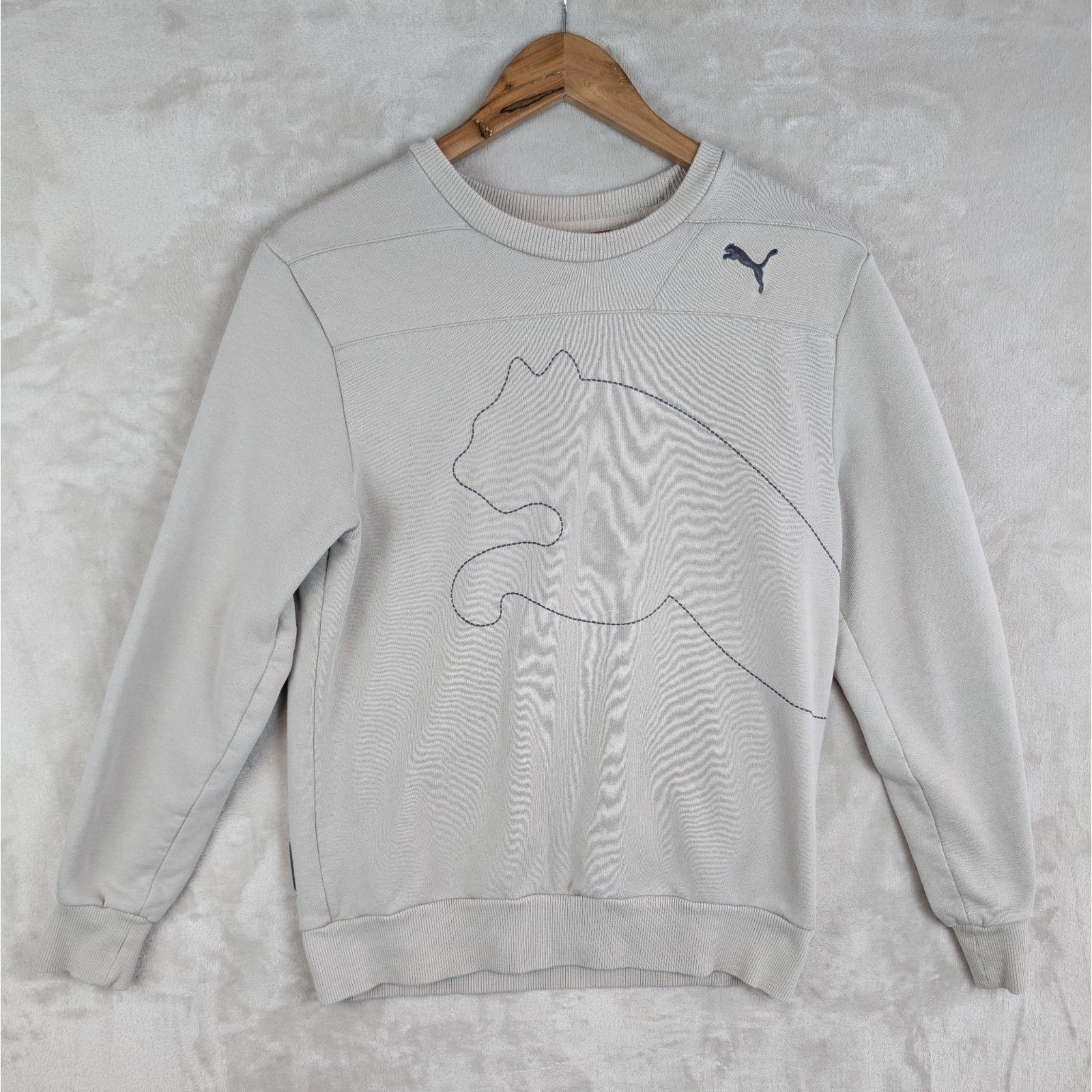 Puma Puma Sweatshirt Y2K Sweatshirt Gray Stitched *flaw* Size US S / EU 44-46 / 1 - 1 Thumbnail