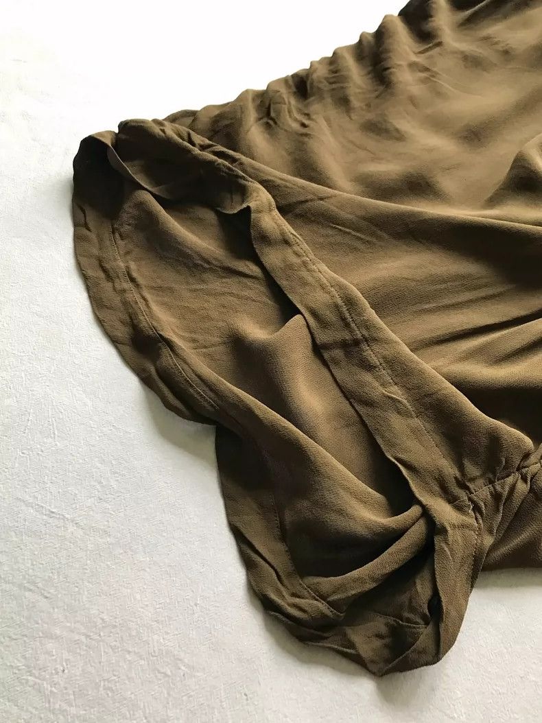 Comme des Garcons Comme Des Garcons size S Green silk modeling pants with pi Size 23" - 8 Thumbnail