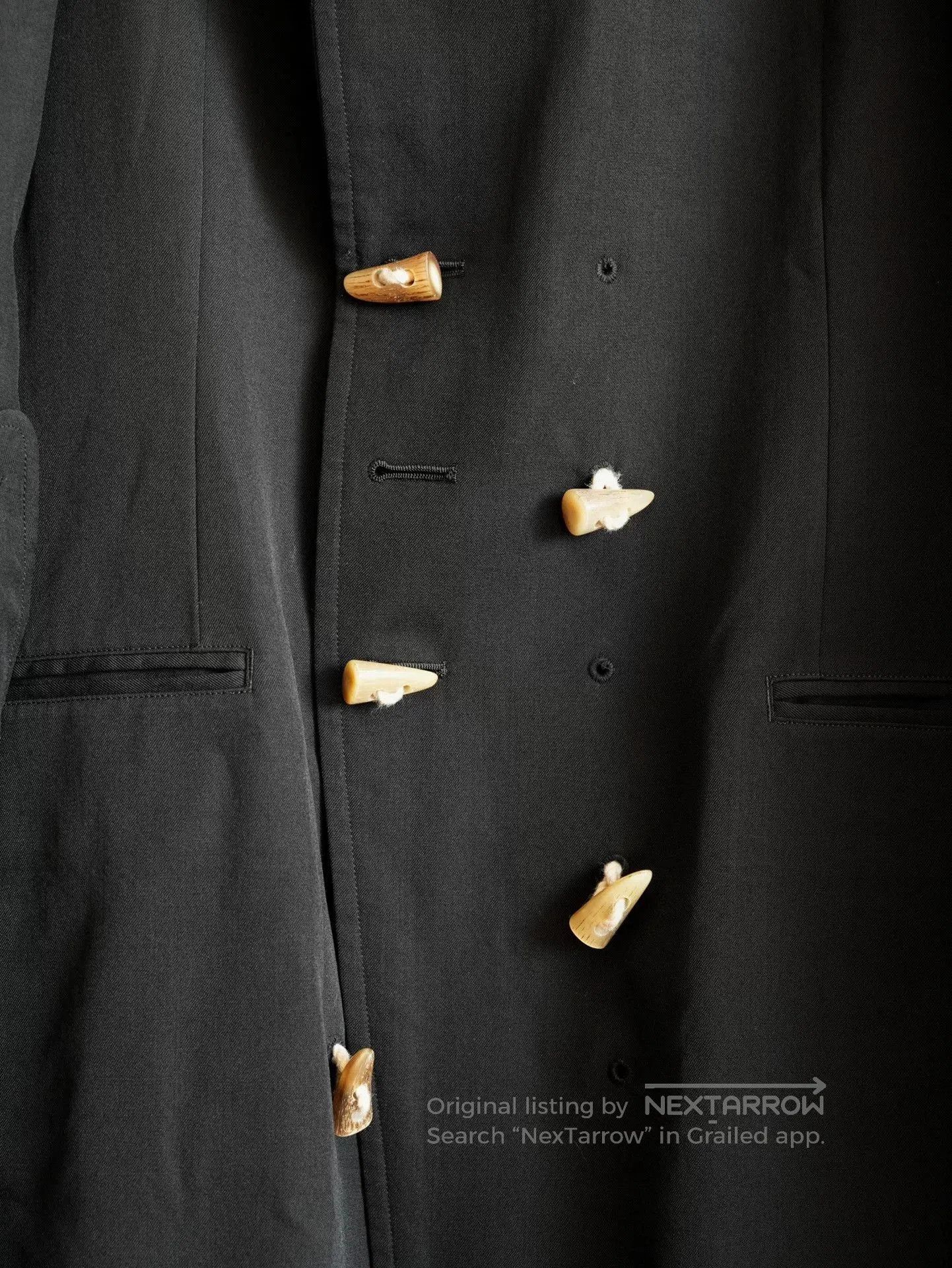Yohji Yamamoto black double. Size US M / EU 48-50 / 2 - 5 Thumbnail