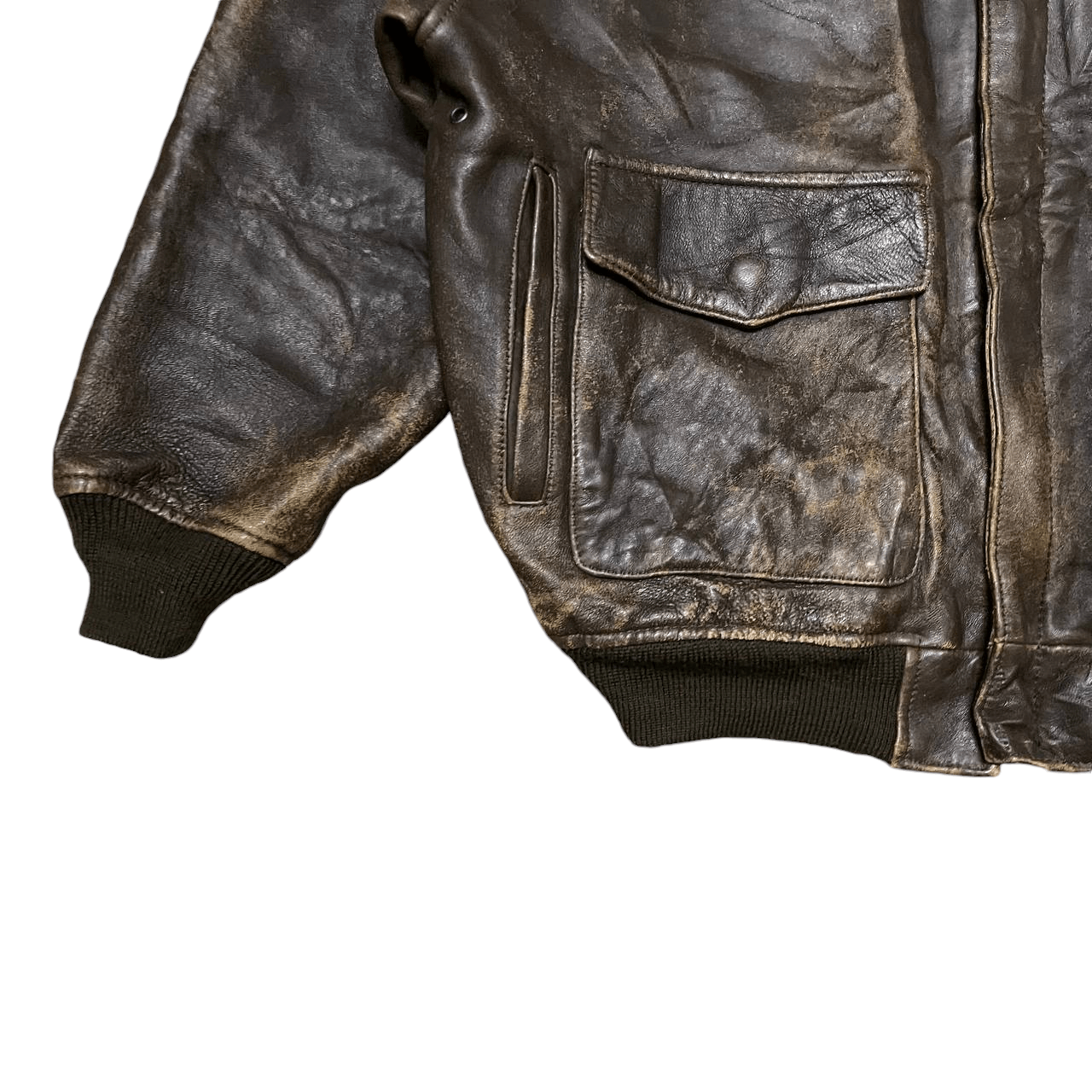 Leather Vintage Japanese Brand Bomber Leather Jacket A2 Size US L / EU 52-54 / 3 - 3 Thumbnail