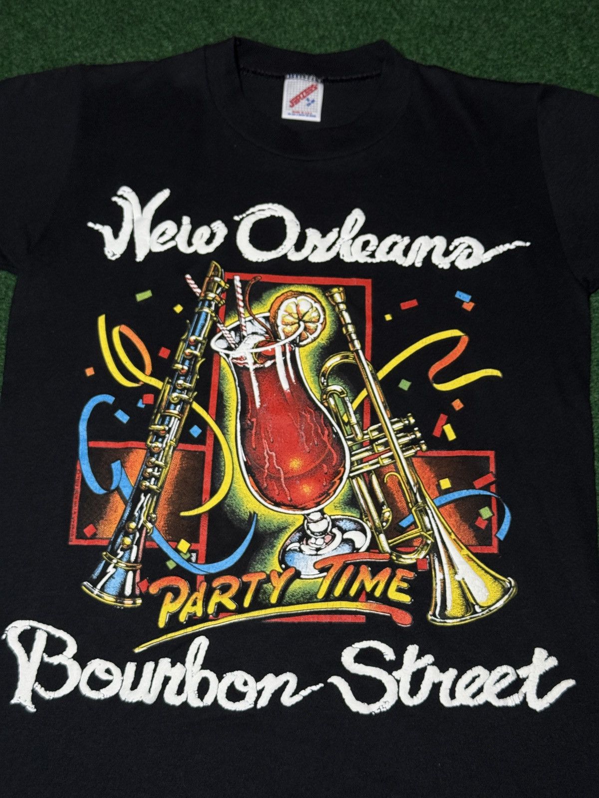 Vintage Vtg 90s New Orleans Bourbon Street Party Time Retro T Shirt Size US S / EU 44-46 / 1 - 2 Thumbnail
