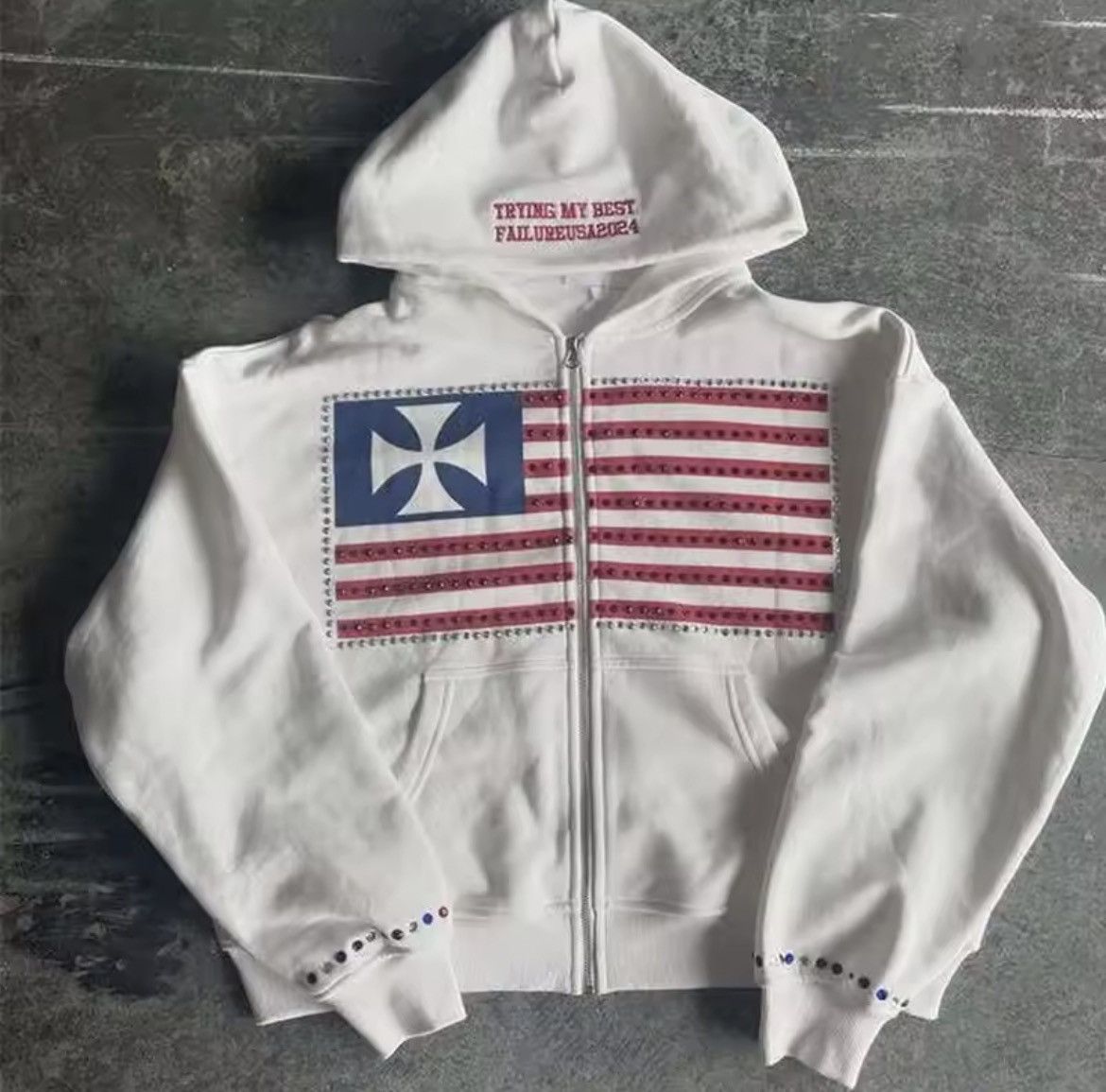 Other White American Flag hoodie Size US L / EU 52-54 / 3 - 1 Thumbnail