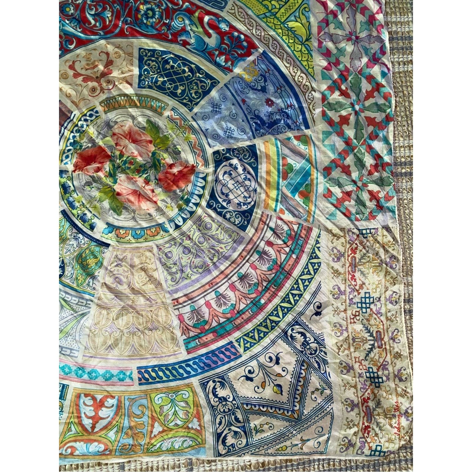 Johnny Was Johnny Was $160 Celestin Large Silk 43” Square Scarf EUC Size ONE SIZE - 9 Thumbnail