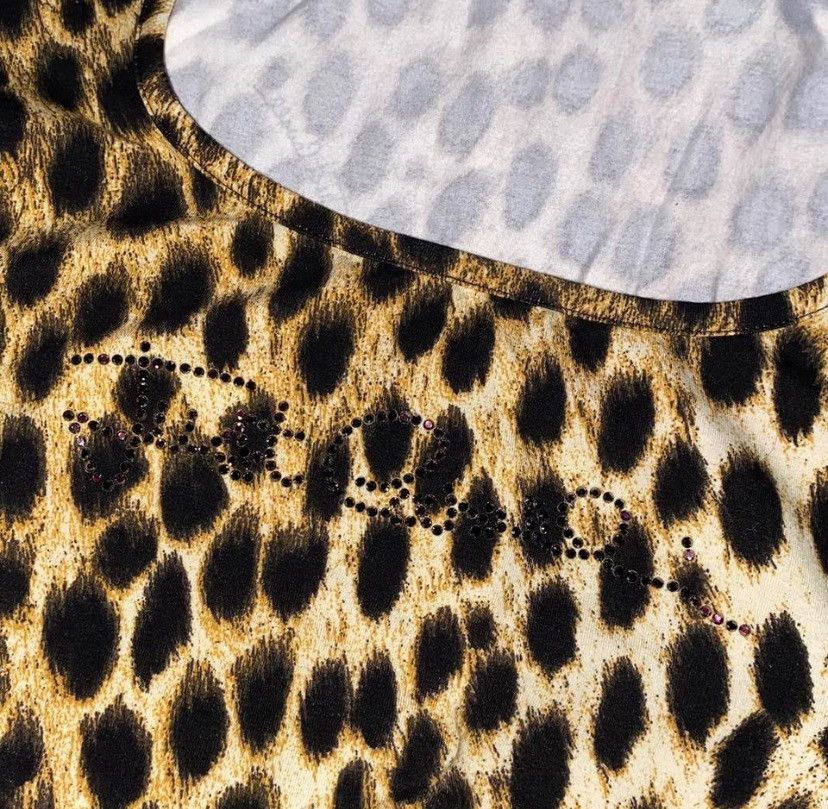 Designer × Just Cavalli × Vintage Vintage Just Cavalli Rhinestone Leopard Top Size S / US 4 / IT 40 - 2 Thumbnail