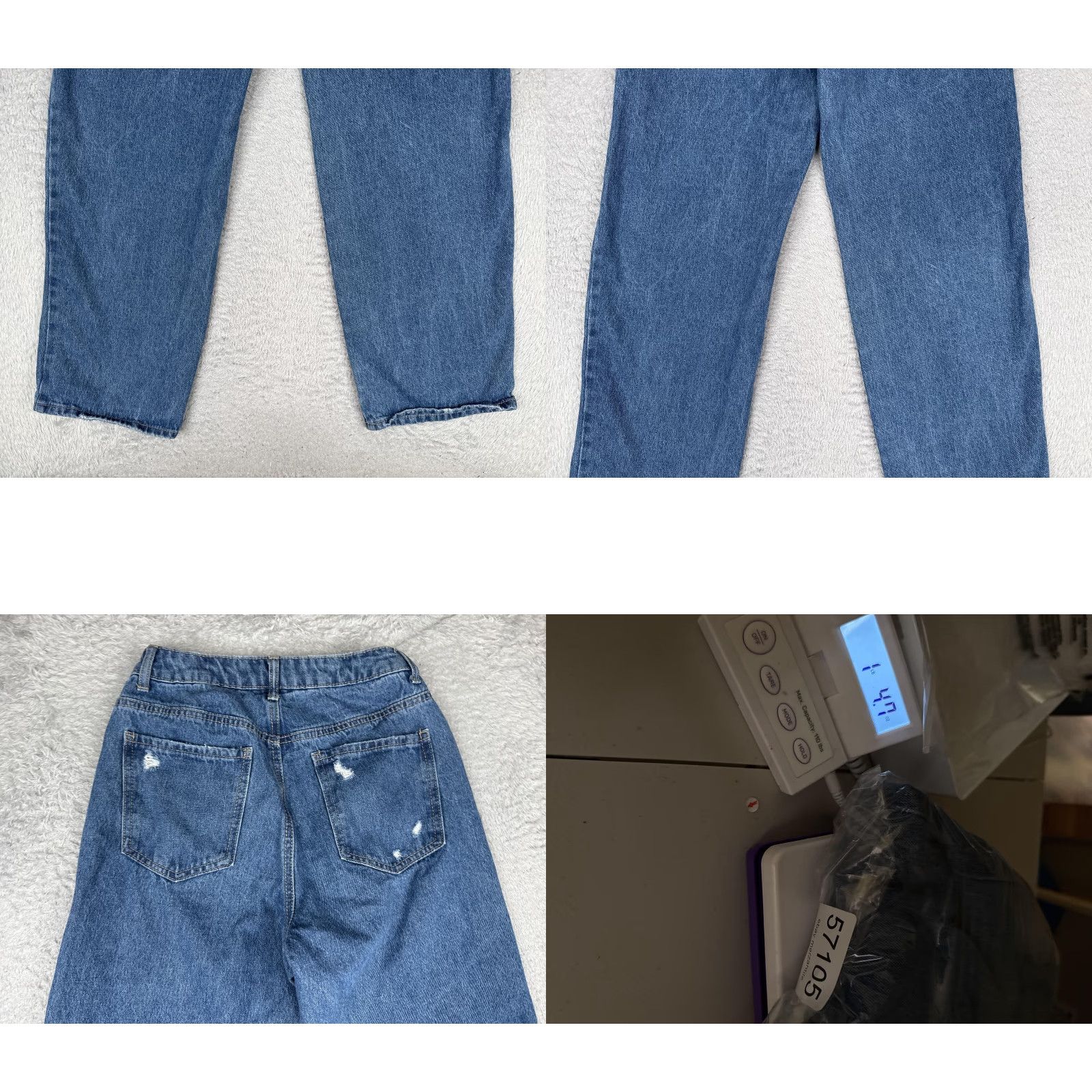 Vintage Indigo Rein Jeans Straight Juniors 5 High Rise Blue Wash 26x30.5 Distressed 5-Pocket Denim Pants Womens Size 27" / US 4 / IT 40 - 10 Thumbnail