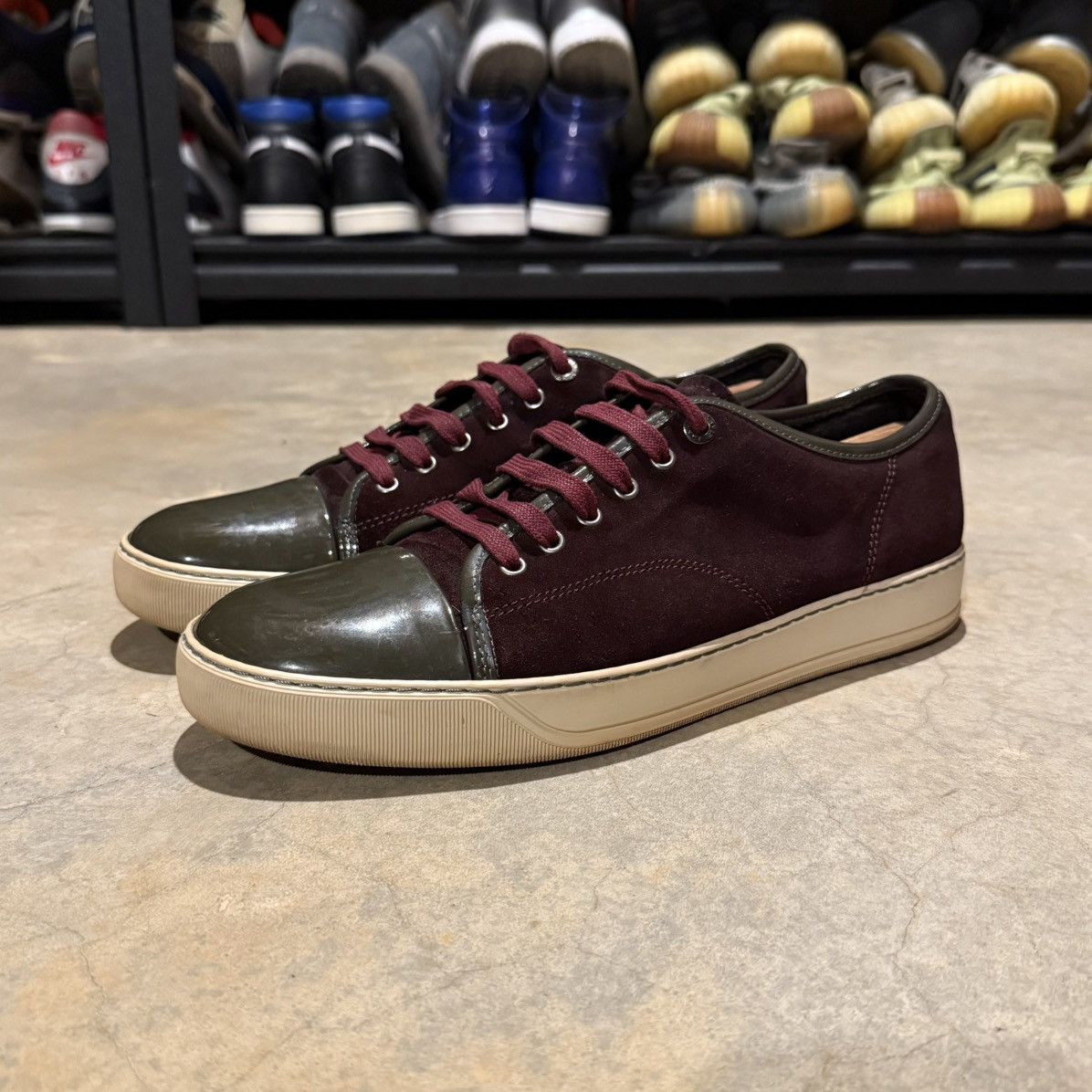 Lanvin Lanvin DBB1 Patent Leather Suede Cap Toe Sneakers US 10 Size US 10 / EU 43 - 2 Thumbnail