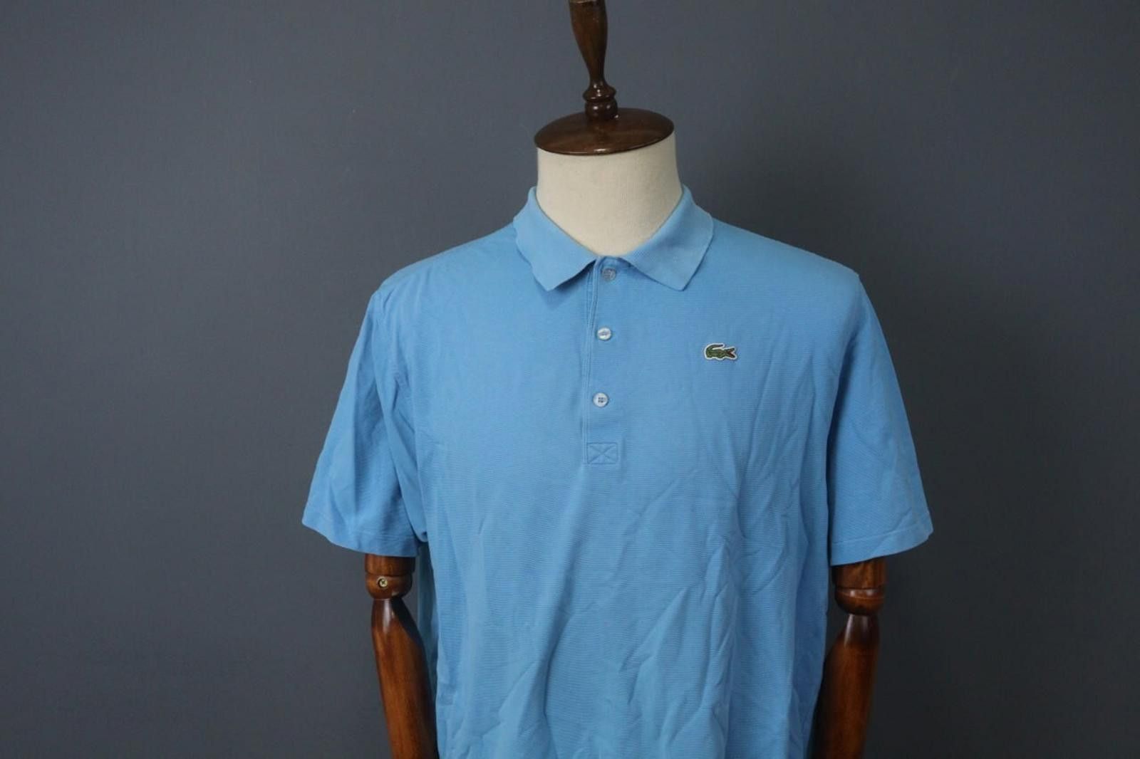 Lacoste Lacoste Blue 100% Cotton Button Front Polo Shirt Size 8 Size US M / EU 48-50 / 2 - 2 Thumbnail