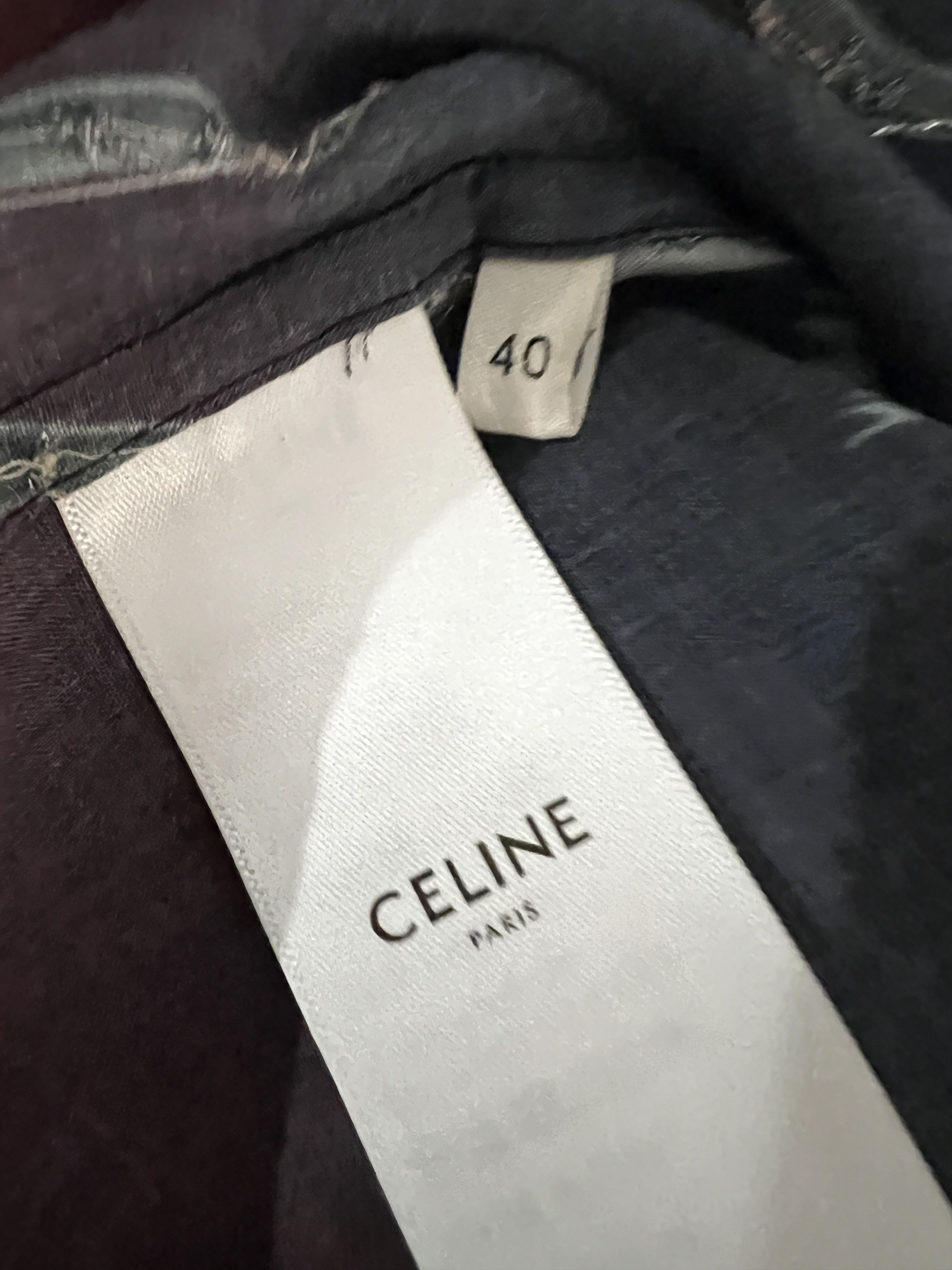 Celine × Hedi Slimane Palm Embroidered Short Sleeved Shirt Size US M / EU 48-50 / 2 - 16 Thumbnail