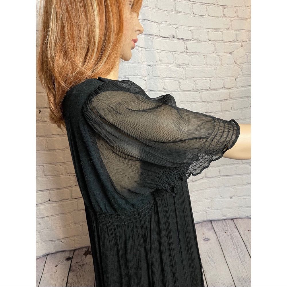 Other ECI New York Black Silk Cocktail Dress Short Sleeves Size 8 Size M / US 6-8 / IT 42-44 - 4 Thumbnail