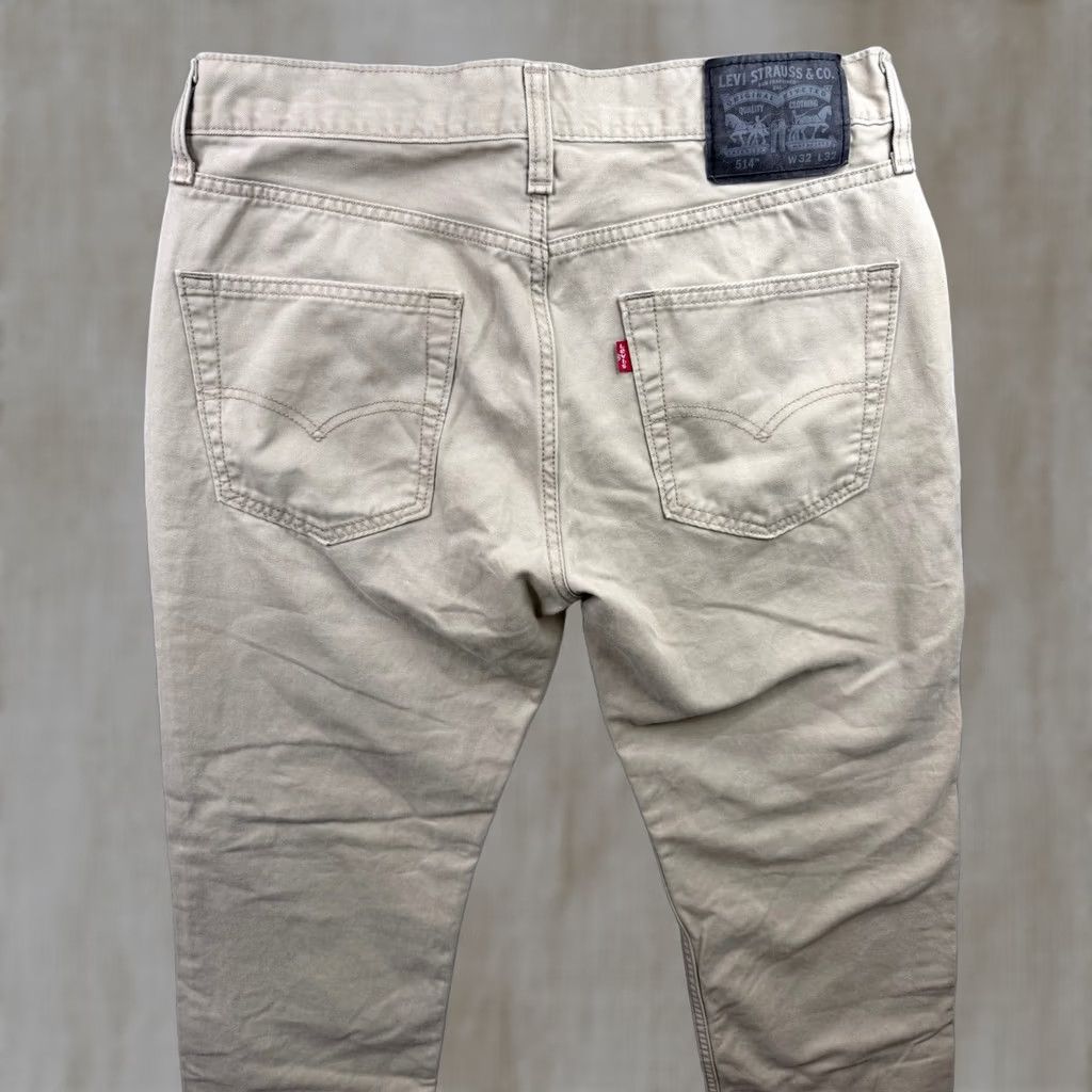 Levi's Levi's 514 Straight Fit Pants Mens Tan Khaki Cotton Twill 32x30 Size US 32 / EU 48 - 1 Thumbnail