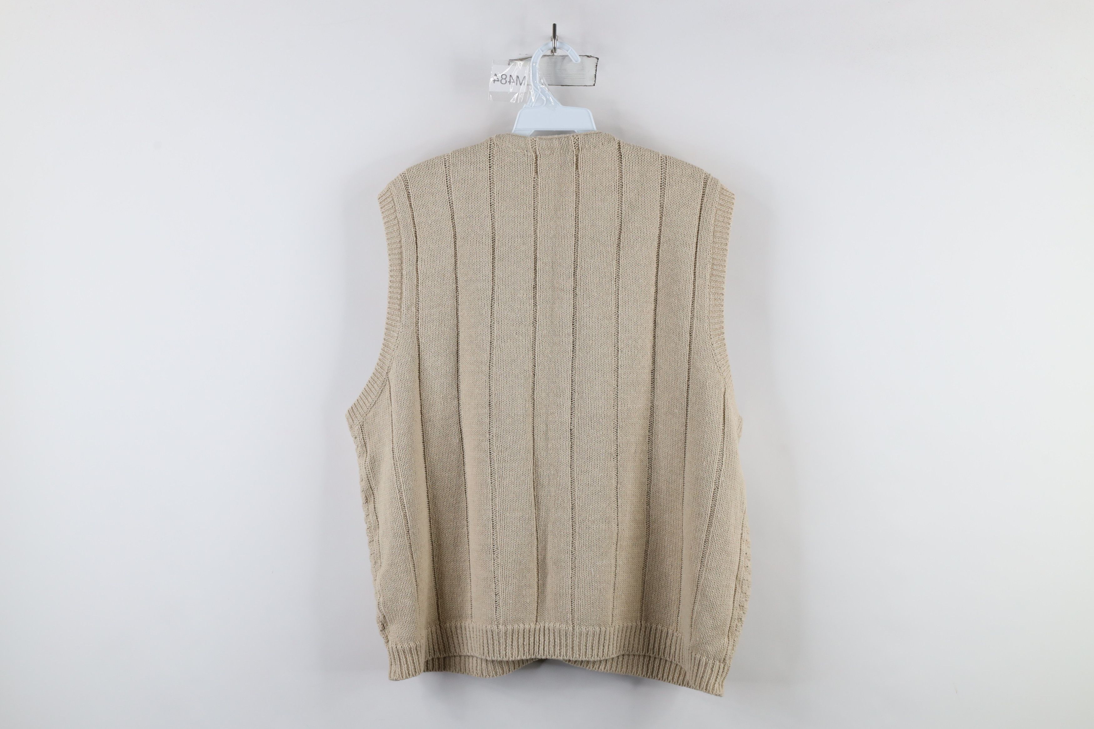 Vintage Vintage 90s Streetwear Hemp Blend Cross Weave Sweater Vest Size US L / EU 52-54 / 3 - 7 Thumbnail