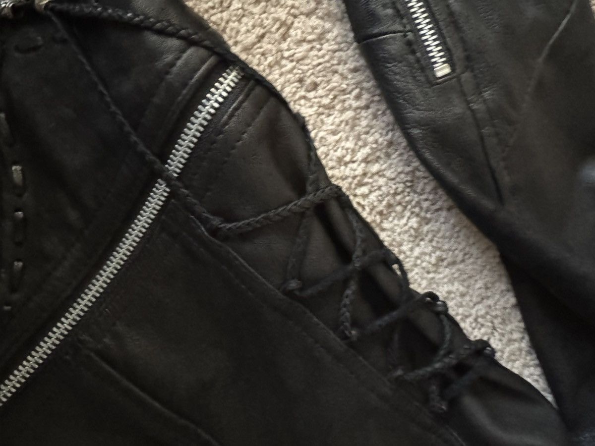 14th Addiction CUSTOM Cross Zipper Distressed Leather Jacket Size US M / EU 48-50 / 2 - 12 Thumbnail