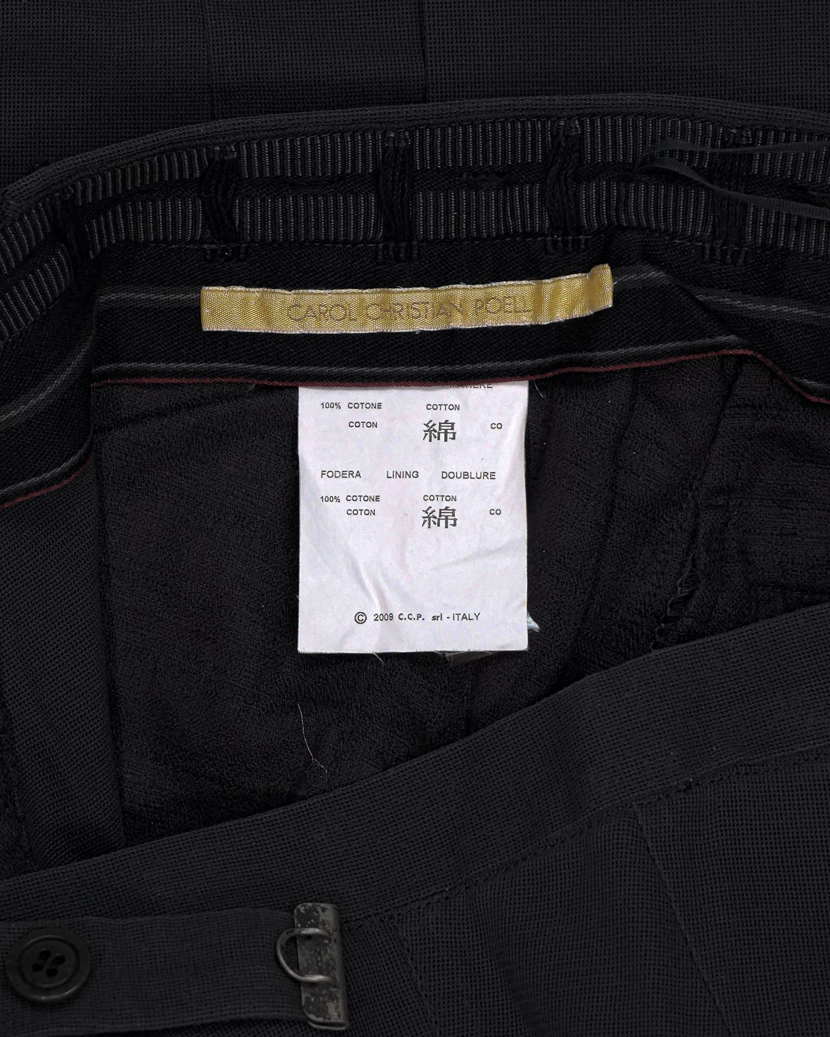 Carol Christian Poell Carol Christian Poell Asymmetrical Breadstick Trousers Size US 30 / EU 46 - 8 Thumbnail
