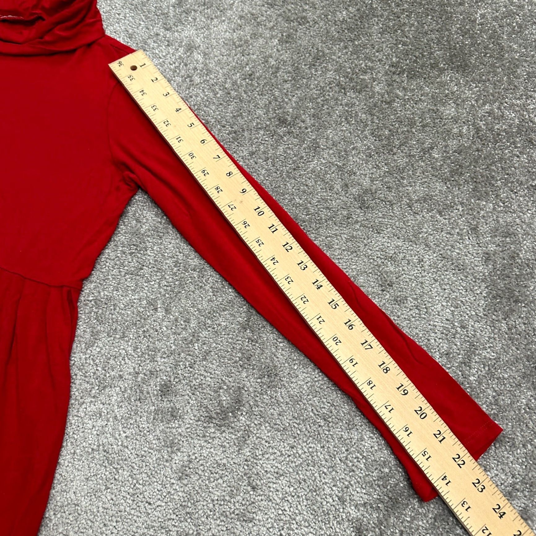 J. Jill J. Jill Blouse Womens Small Red Cowl Neck Long Sleeve Casual Stretch Tunic Size S / US 4 / IT 40 - 6 Thumbnail
