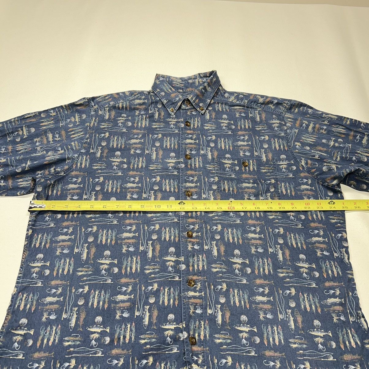 Vintage × Woolrich Woolen Mills VTG Woolrich Shirt Blue Button Down Fish Fishing Long Sleeve Size US L / EU 52-54 / 3 - 16 Thumbnail