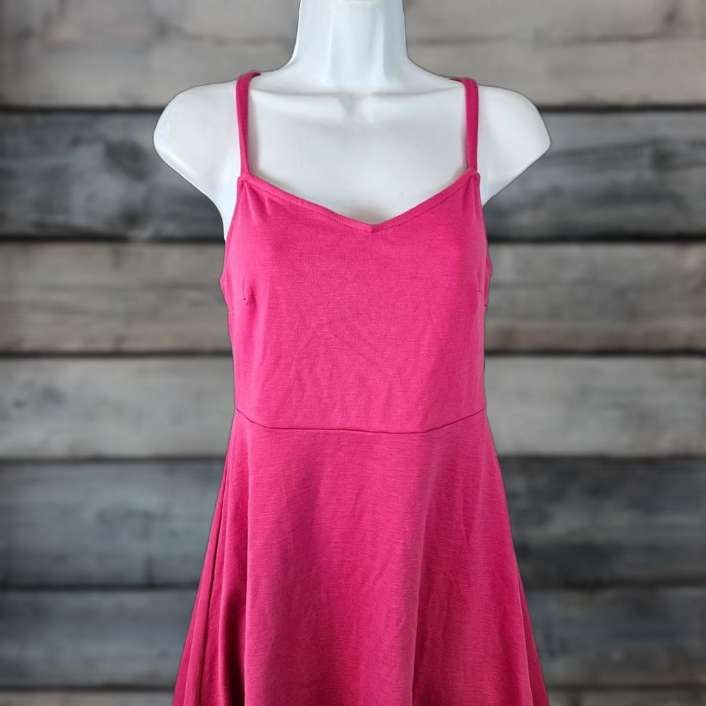 Old Navy Old Navy Womens Dress Solid Pink Sleeveless Cotton Blend Sz S Size S / US 4 / IT 40 - 1 Thumbnail