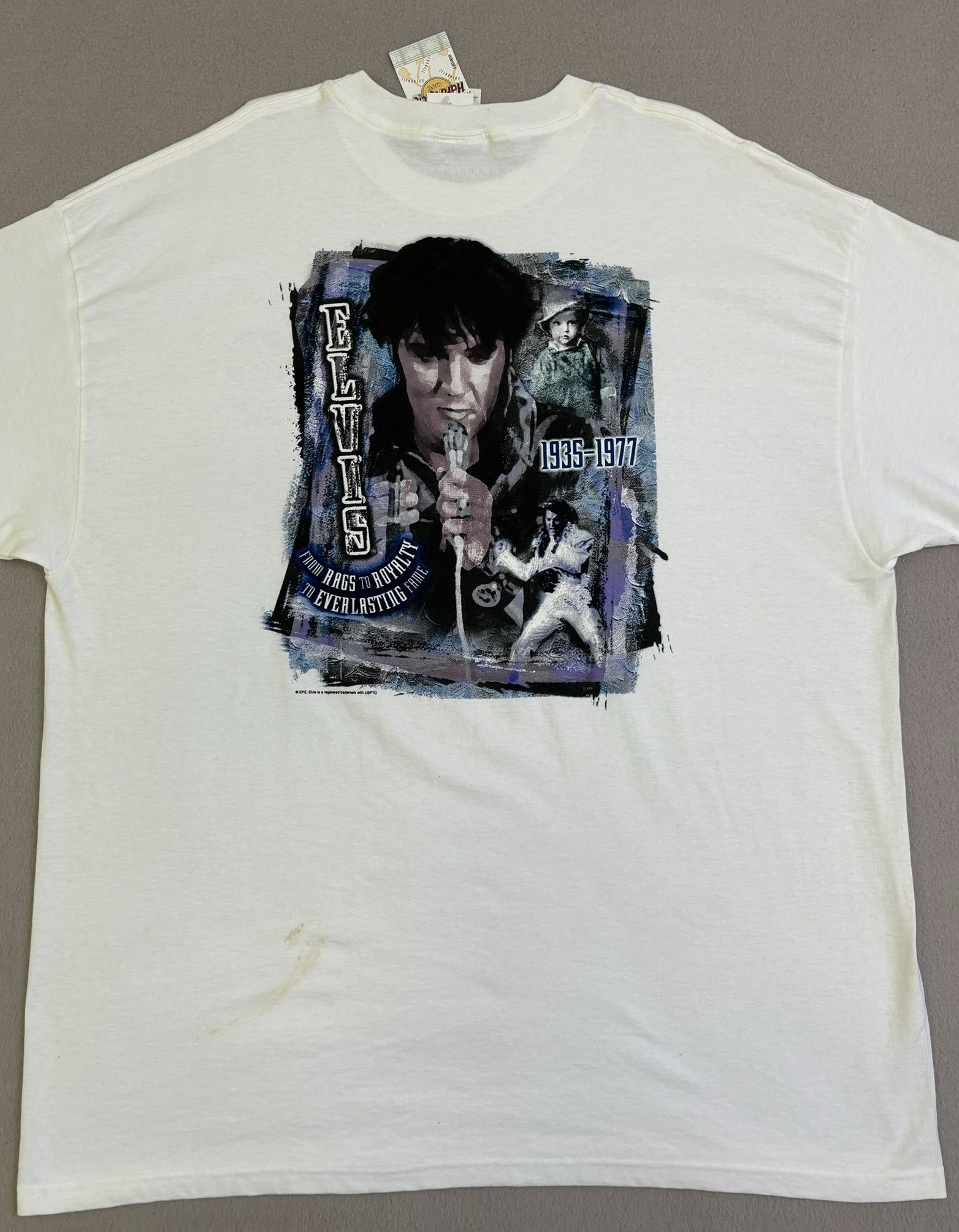 Hard Rock Cafe × Vintage Hard Rock Cafe Elvis Presley Original Tag T-shirt Size. 2XL Size US XXL / EU 58 / 5 - 13 Thumbnail
