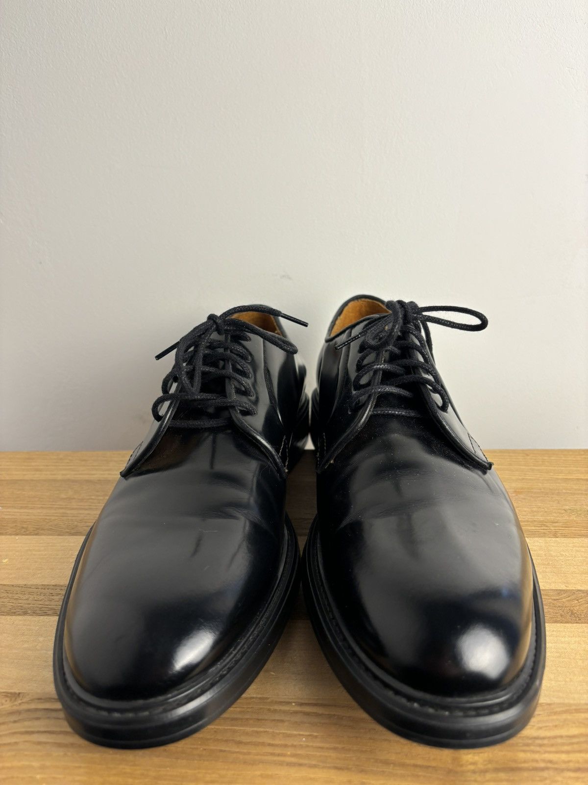 Officine Generale RRP 745$ Officine Generale Kim Polished Leather Derby Shoes Size US 8 / EU 41 - 3 Thumbnail