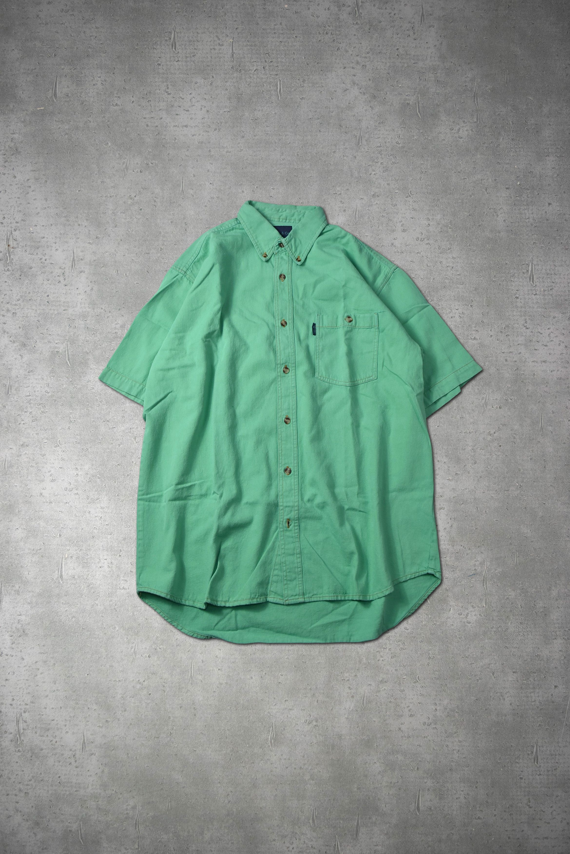Vintage Vintage plain wide shirt 3-3-41 69 Size US L / EU 52-54 / 3 - 1 Thumbnail