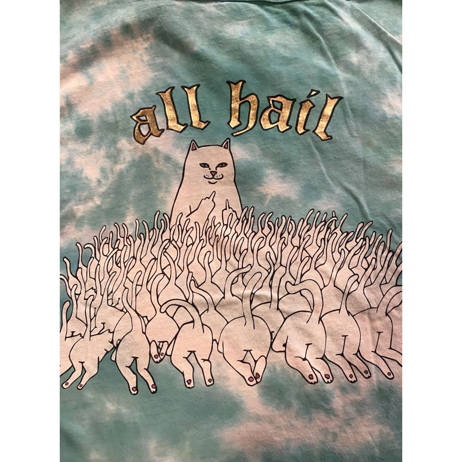 RIPNDIP RIPNDIP Tank Top Tie Dye All Hail Lord Cat Blue Men’s XL Tank Top Sleeveless Beach Surf Skate Shirt T-Shirt Size US XL / EU 56 / 4 - 3 Thumbnail