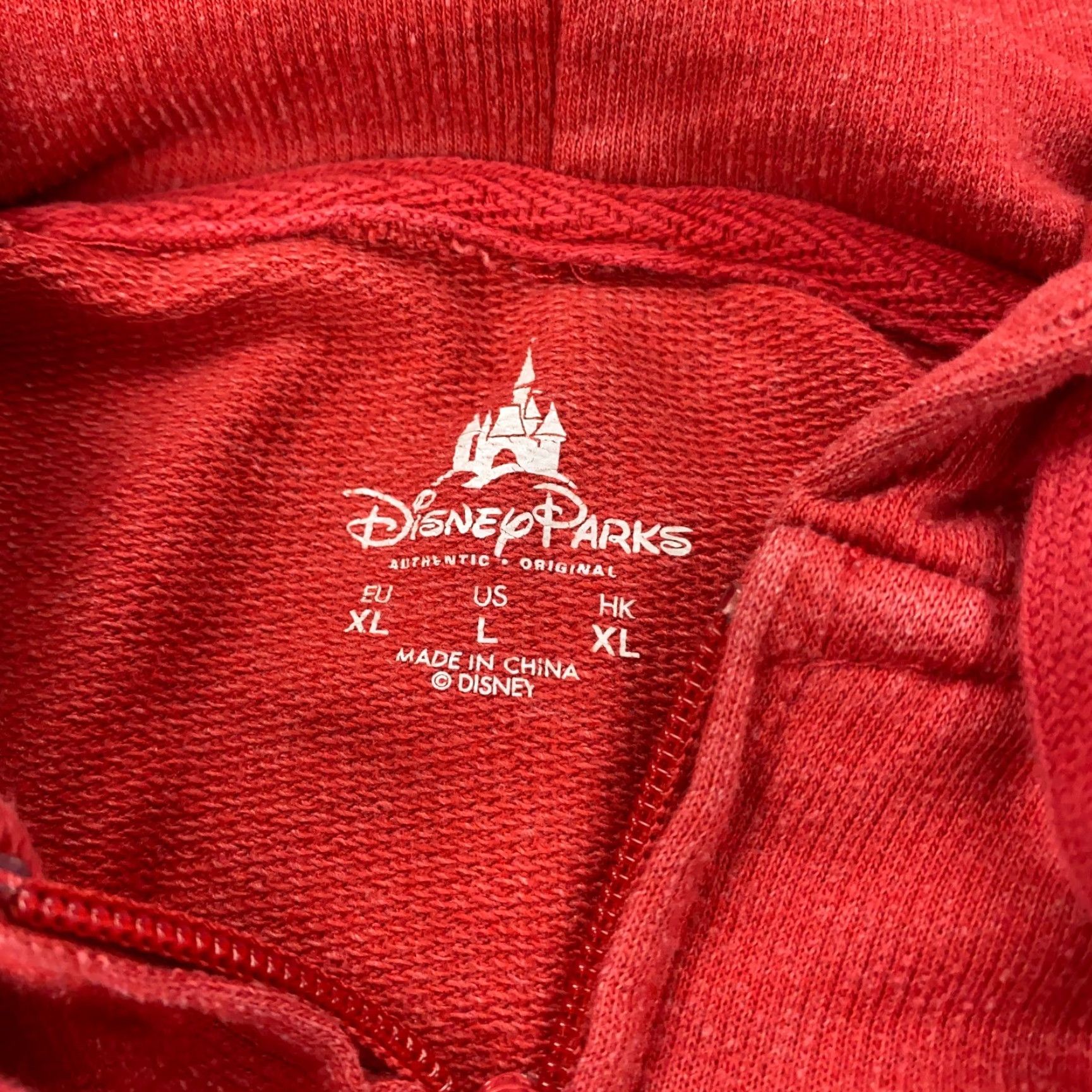 Disney VINTAGE Walt Disney Parks Mickey Mouse Zip Up Hoodie Sweatshirt Womens Large Red Size L / US 10 / IT 46 - 6 Thumbnail