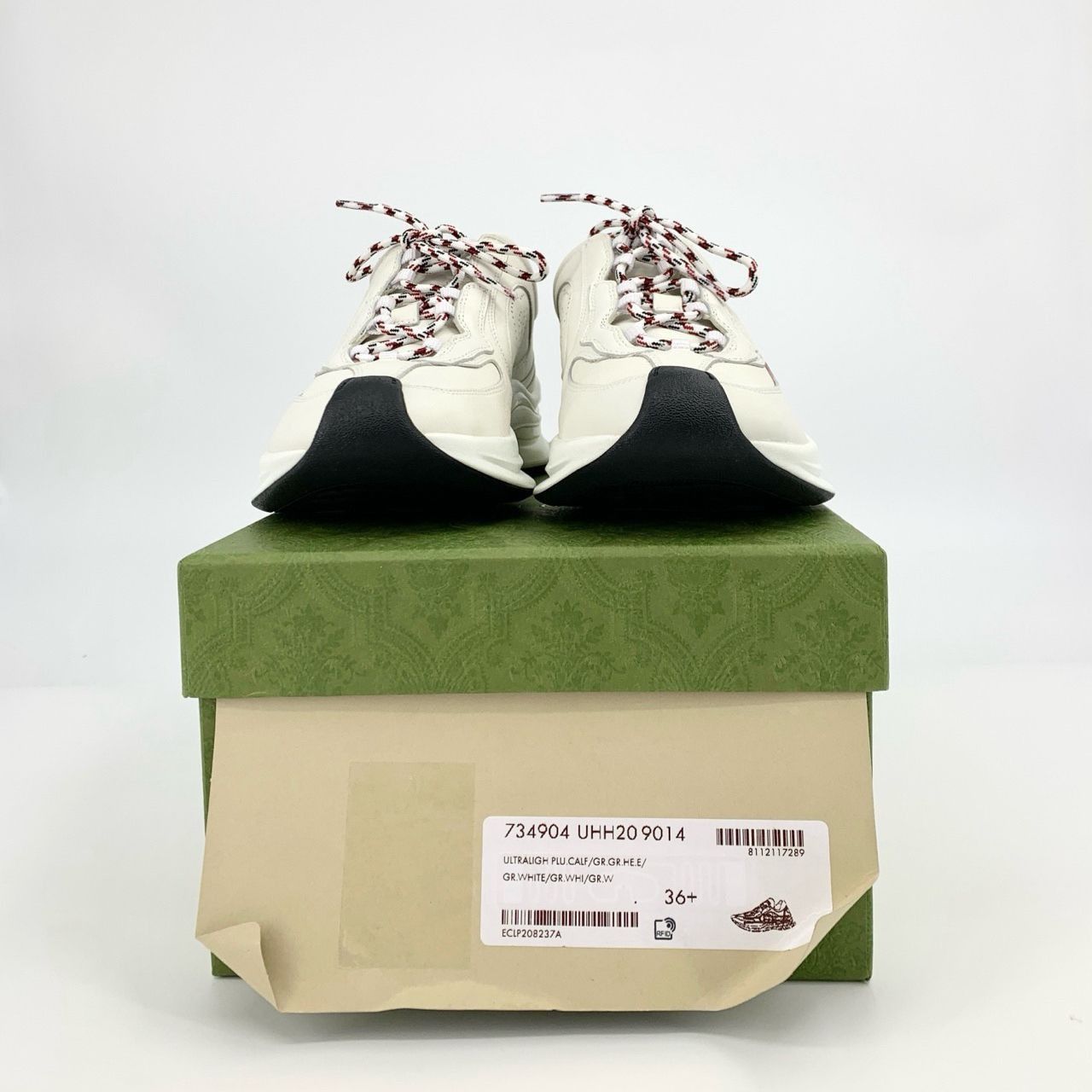 Gucci Gucci Womens White Lace-Up Low Top Sneakers 36.5 GG Logo Sol Size US 6.5 / IT 36.5 - 1 Thumbnail