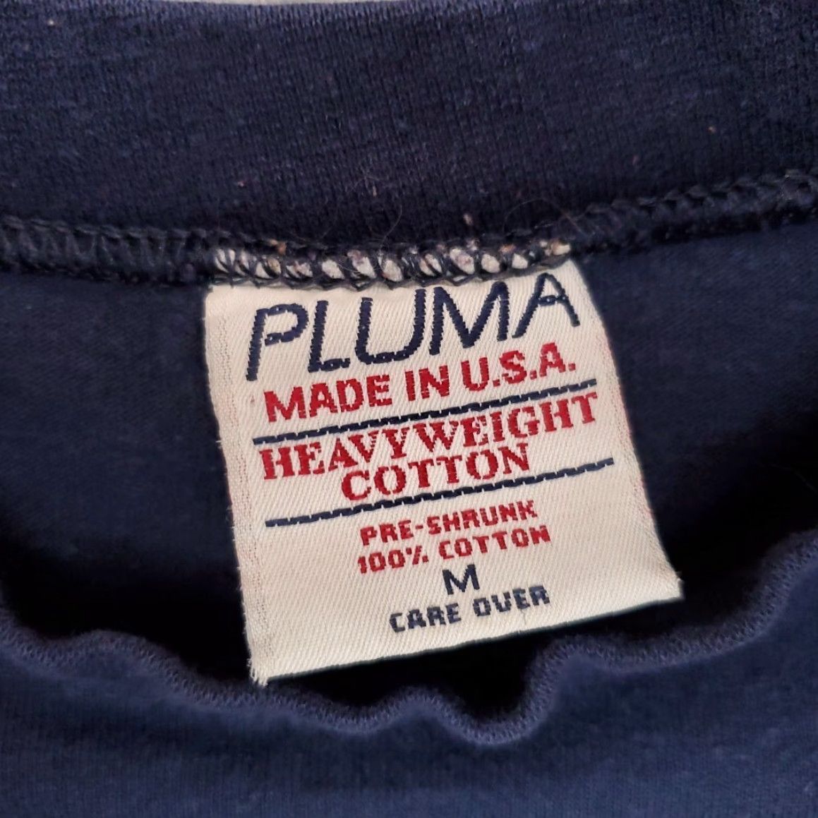 Vintage VTG Pluma Shirt Men Blue Heavyweight 100% Cotton Crewneck Blank Made in USA Tee Shirt M Blue Mens Cotton Crew Neck Solid Short Sleeve USA 90s Vintage? Size US M / EU 48-50 / 2 - 2 Thumbnail