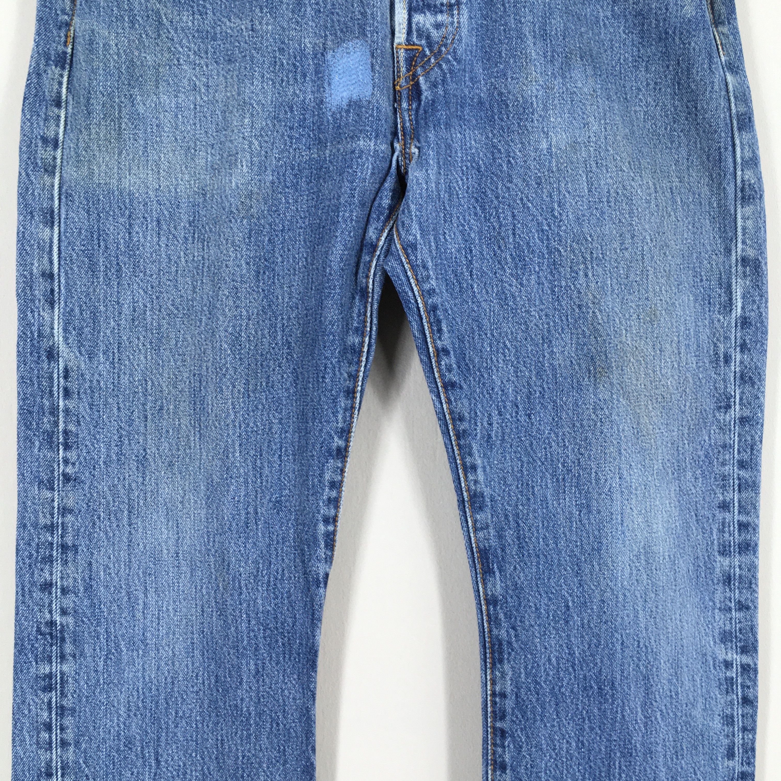 Levi's Size 31x28 Vintage 90s Levi's 501 Faded Blue Jeans S1472 Size US 31 - 3 Thumbnail