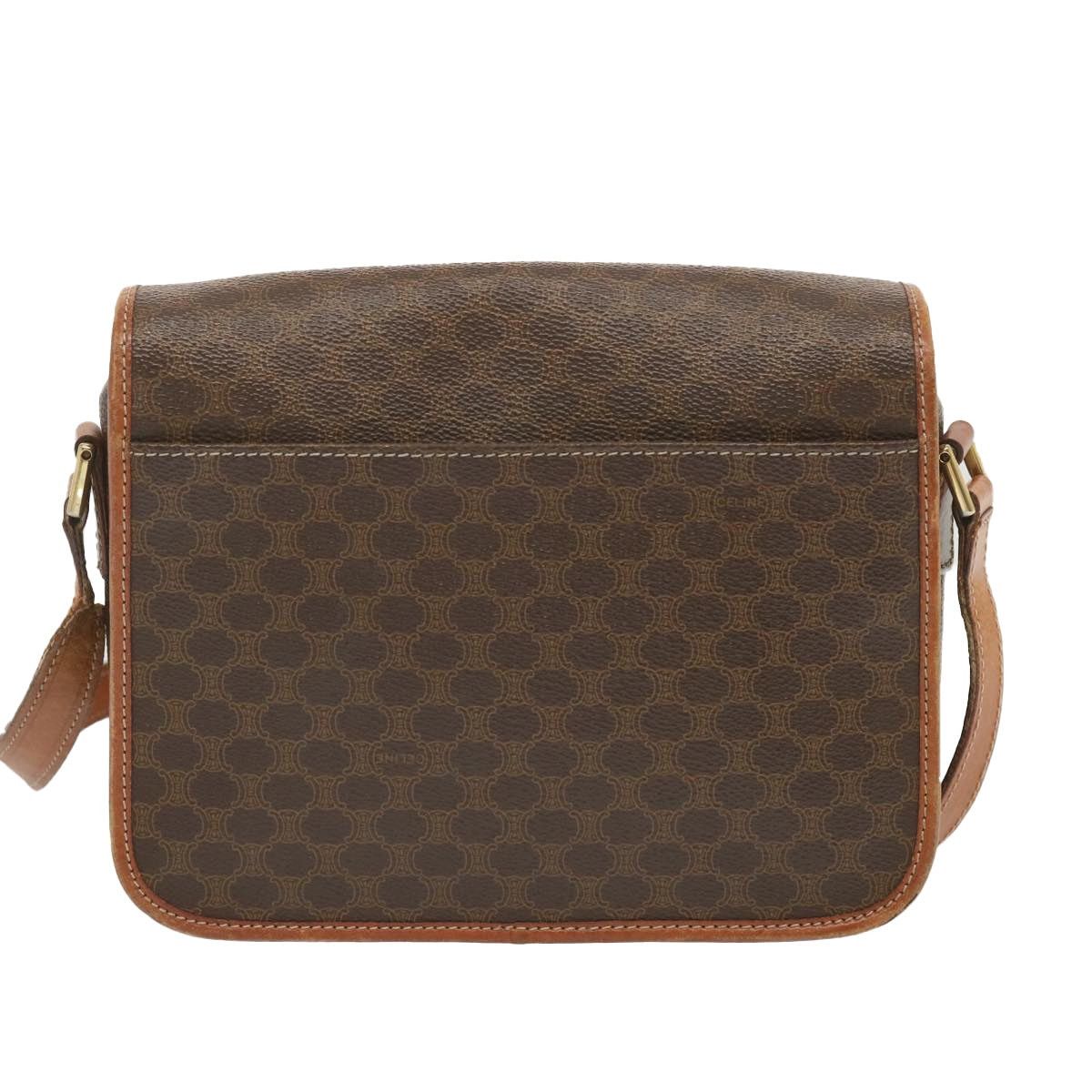 Celine CELINE Macadam Canvas Shoulder Bag Pvc Leather Brown Size ONE SIZE - 3 Thumbnail