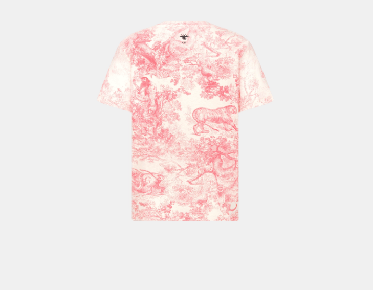 Dior o1w1db10925 443T09 Dioriviera T-Shirt in White/Candy Pink Size S / US 4 / IT 40 - 2 Thumbnail