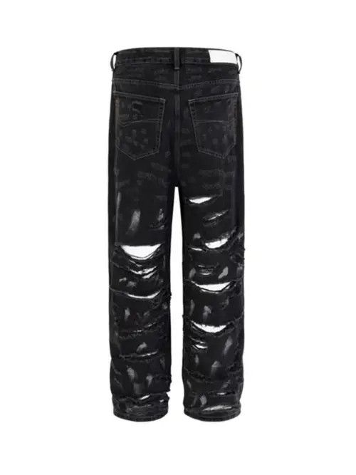 VIBE High street style mud dyed ripped straight baggy jeans Size US 31 - 5 Thumbnail